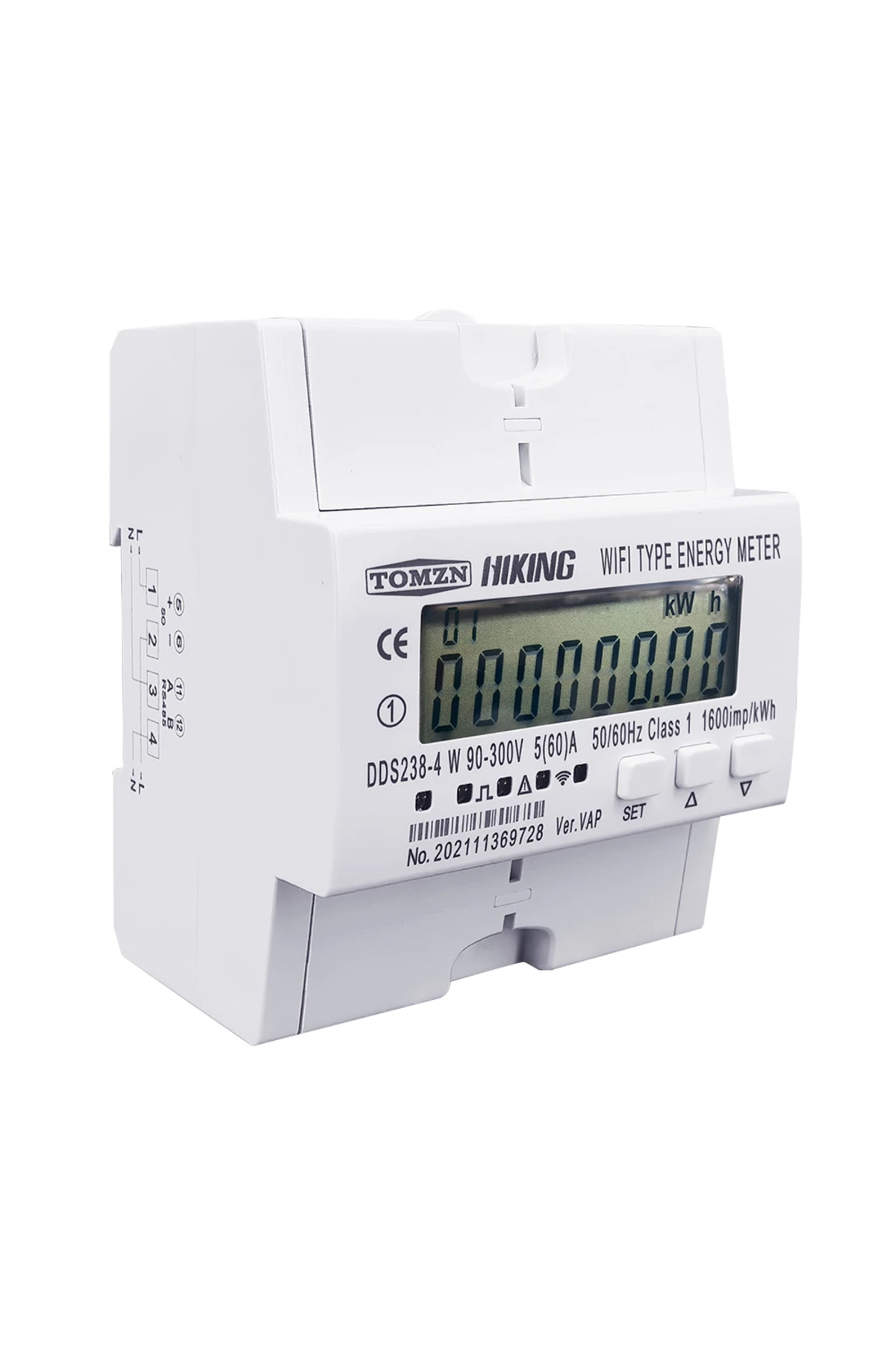 TOMZN-2 in 1 System - Single Phase Meter and SMART WiFi Circuit Breaker, 60A, 90-300V, Compatible with Tuy 2