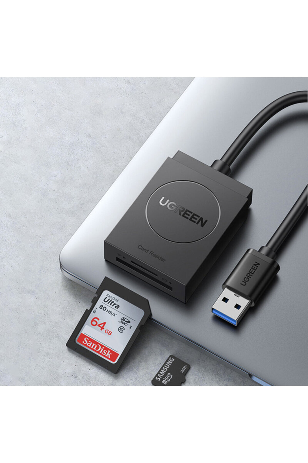 Ugreen-USB Adapter, card reader SD/MicroSD 5 Gbps Ugreen, black, 20250 2