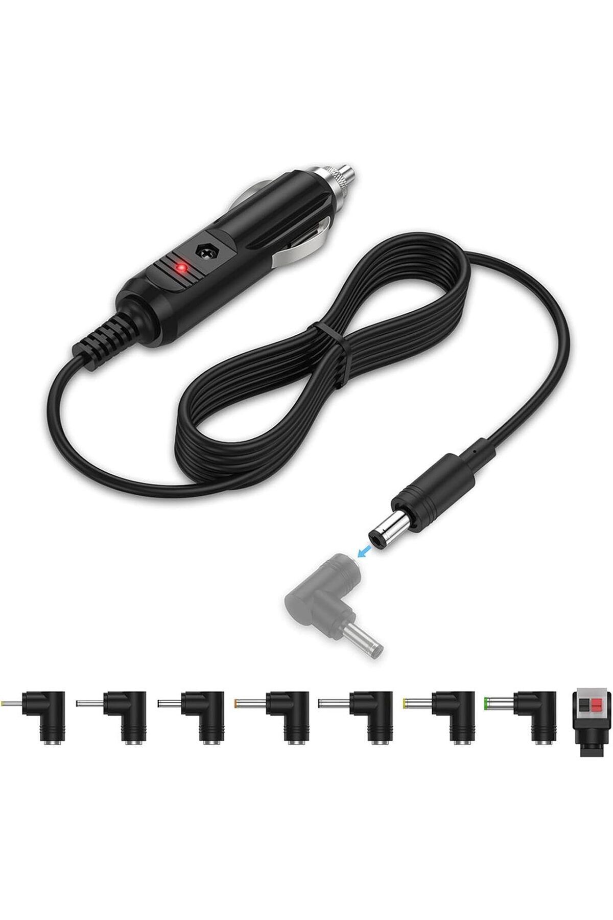 GENERIC4-BENSN DC 12V 2A Car Charger Universal Power Cord with 8 Connector Tips for DVD Player, GPS, Bluetoot 1