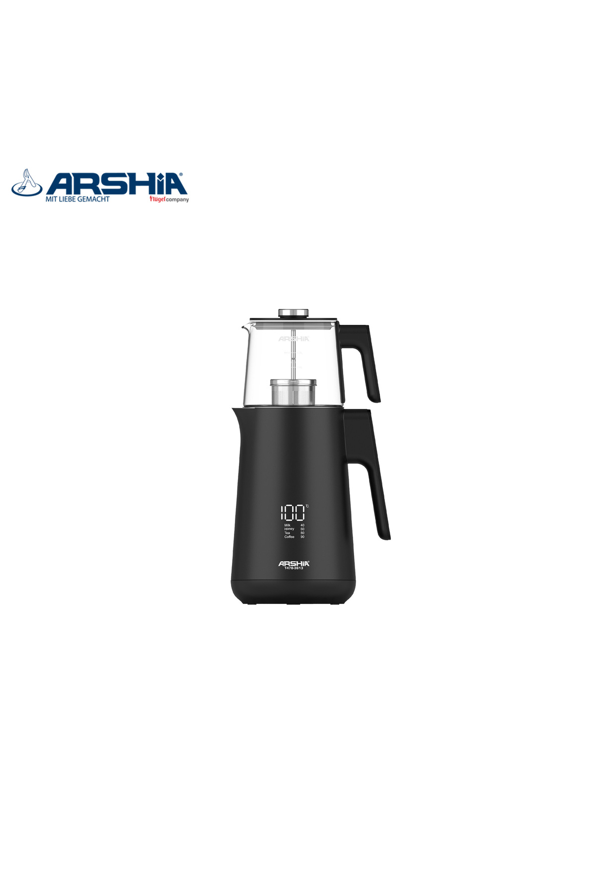 Arshia-Arshia Electric Tea Maker - Digital Temperature Control Display and Stylish Design 1