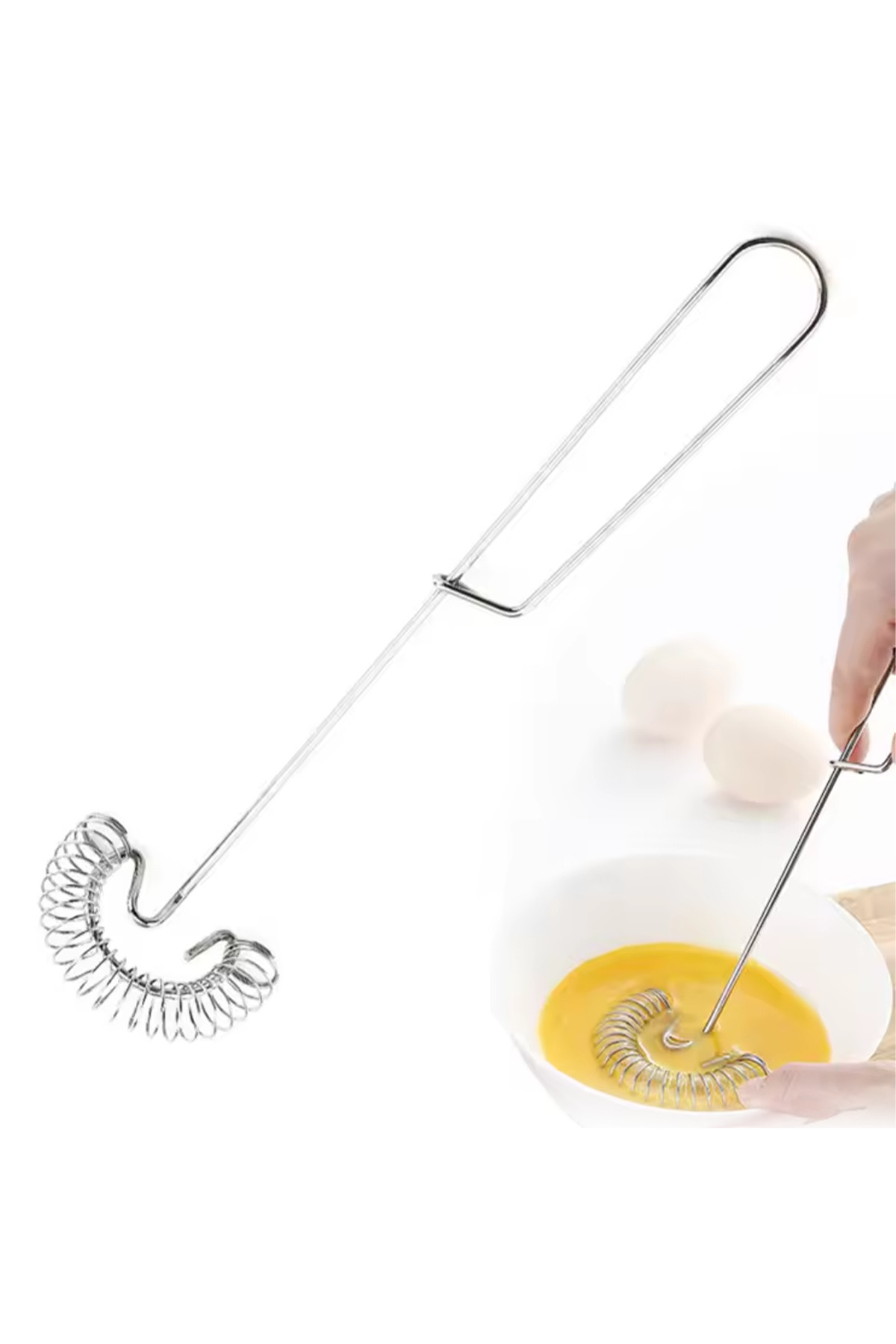 Ganjem Yumurta Çırpma Teli Yaylı Un Hamur Kek Pasta Malzeme Çırpıcı Aparat Paslanmaz Çelik Karıştırıcı