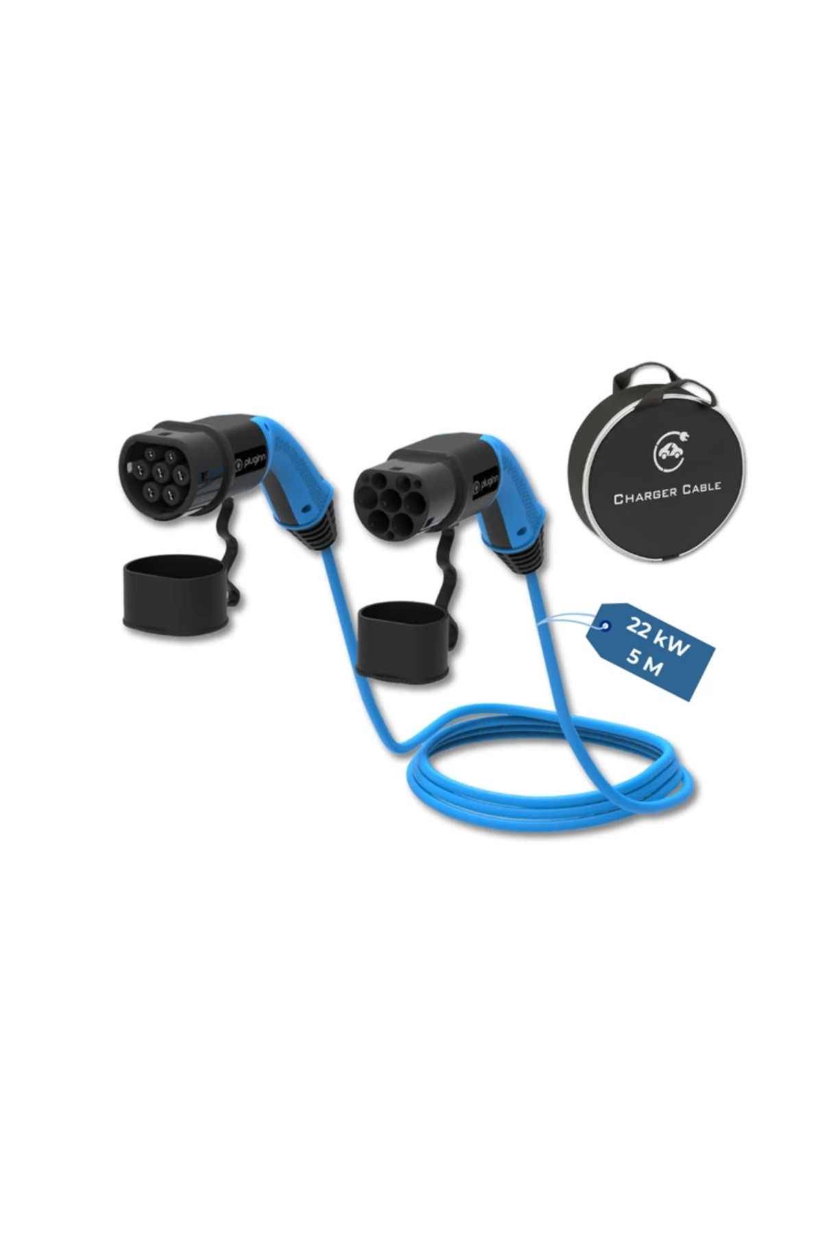 Pluginn AC 5m 22kW Elektrikli Araç Şarj Kablosu