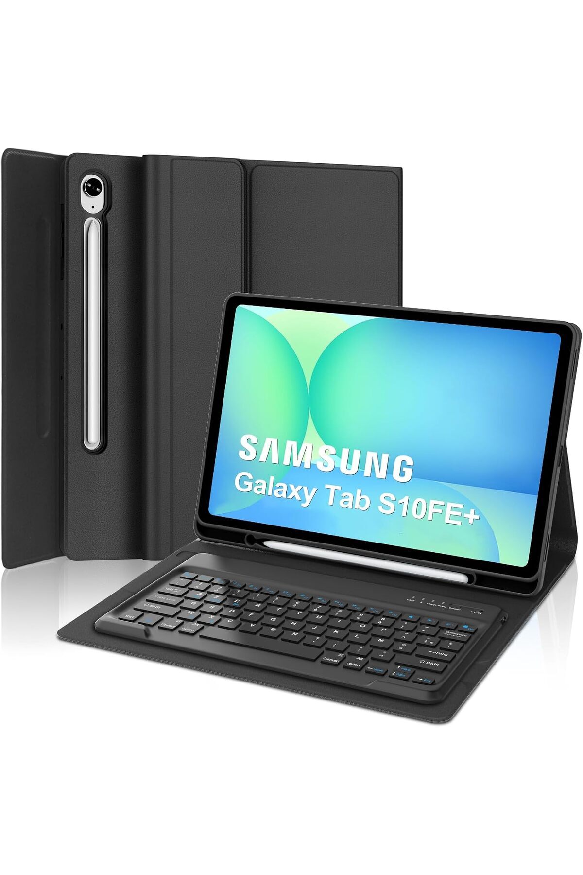 m.tk moveteck-Samsung Galaxy Tab S10 Fe+ 13.1 Inch Tablet Compatible Case with Keyboard, Wireless Bluetooth Pen Holder 1