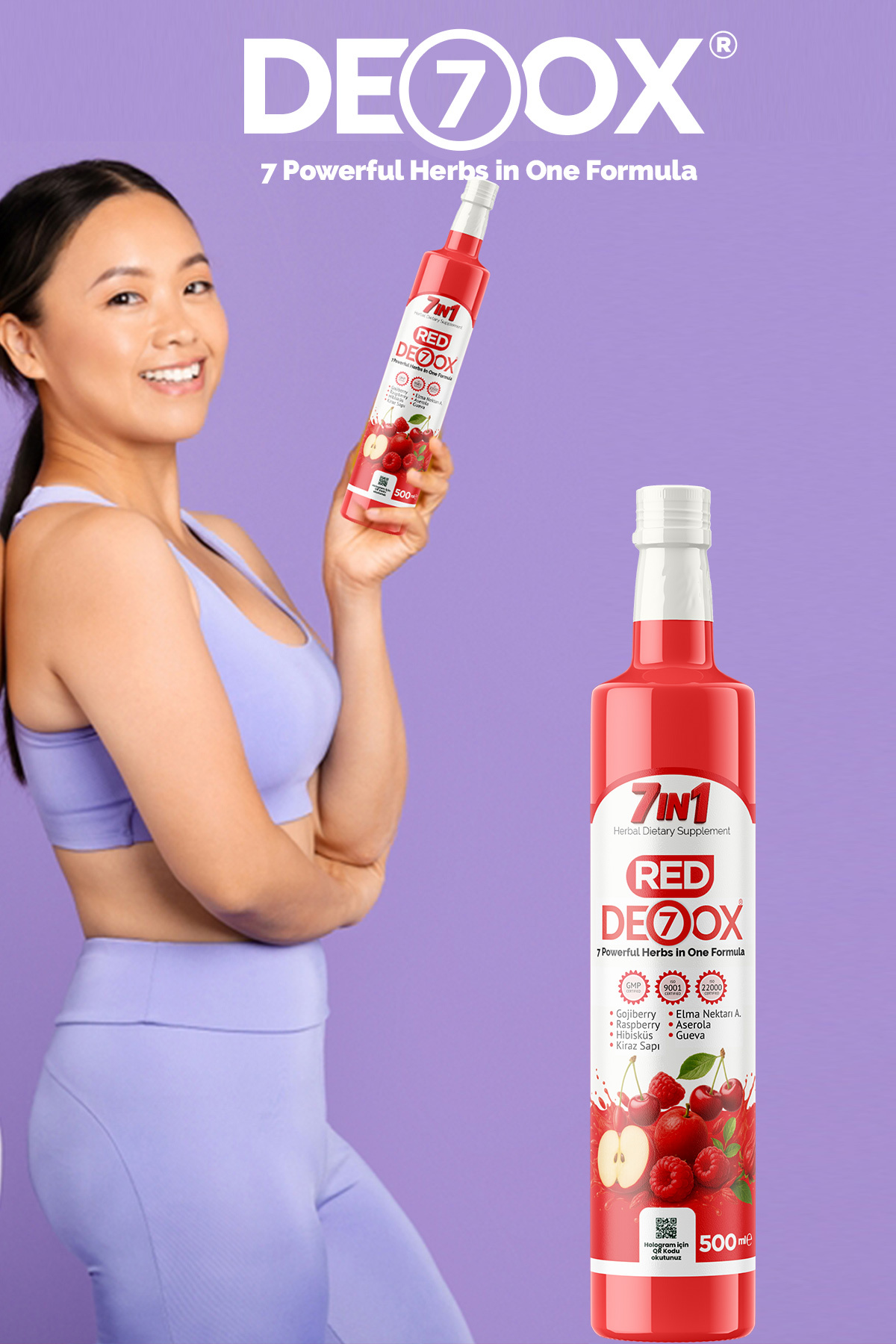 De7ox Red Detox 7 Bileşenli Detoks Sirkesi 500 ML - Fiyatı, Yorumları