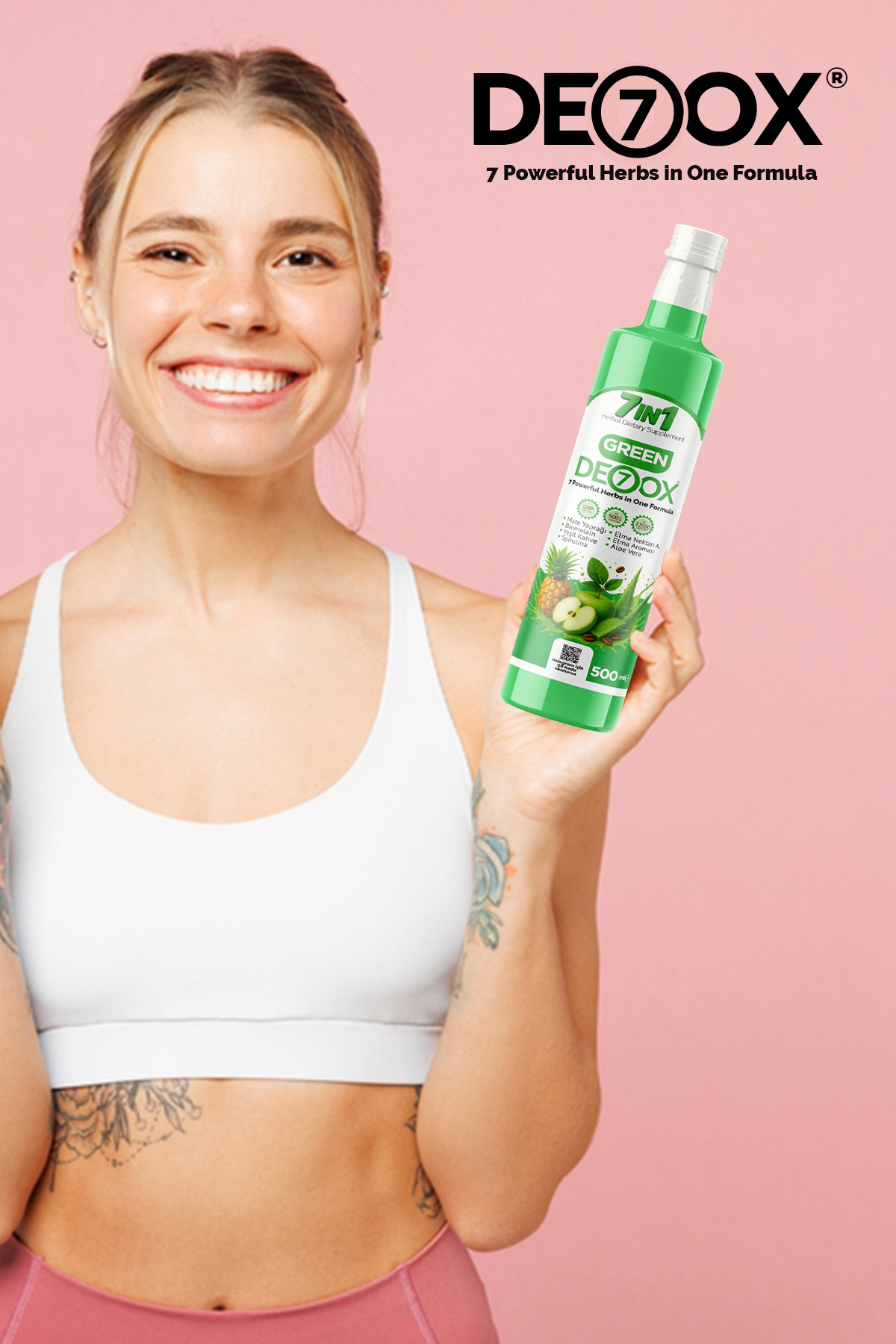 De7ox Green Detox 7 Bileşenli Detoks Sirkesi 500 ML - Fiyatı
