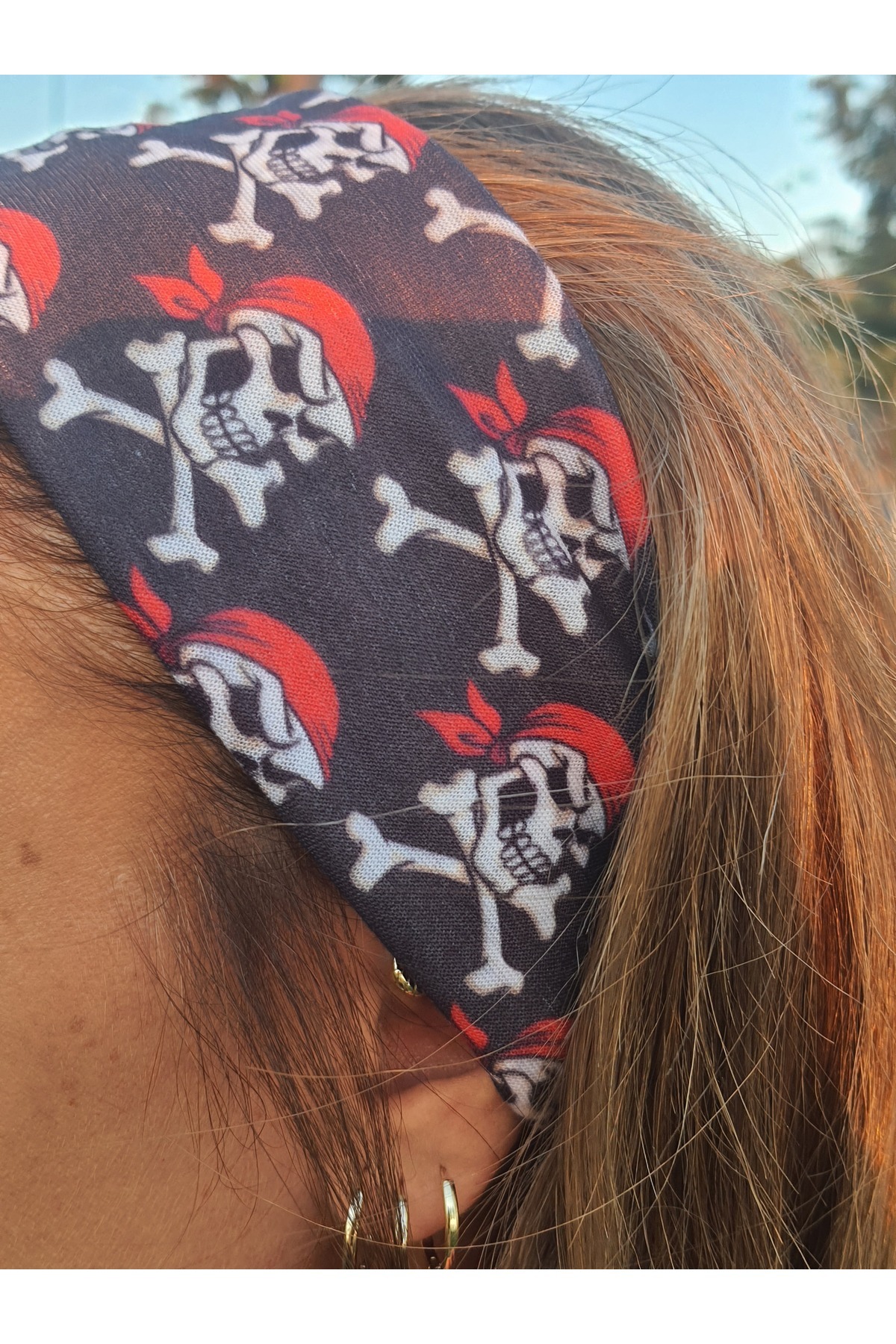 kurukafagift Buff Bandana Saç Bandı Kurukafa detaylı Motorcu ve Günlük Kullanıma Uygun Boyunluk