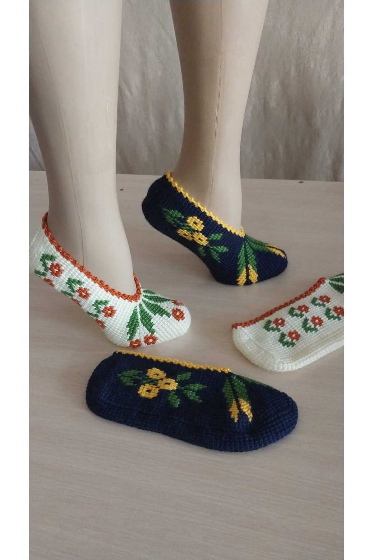 Papatyam-2 Pieces of Hand Knitted Dowry Tunisian Handmade Booties/Tunisian Handmade Booties/Handmade Booties/Knitted Booties/Tunisian/Handmade/Bundle 2