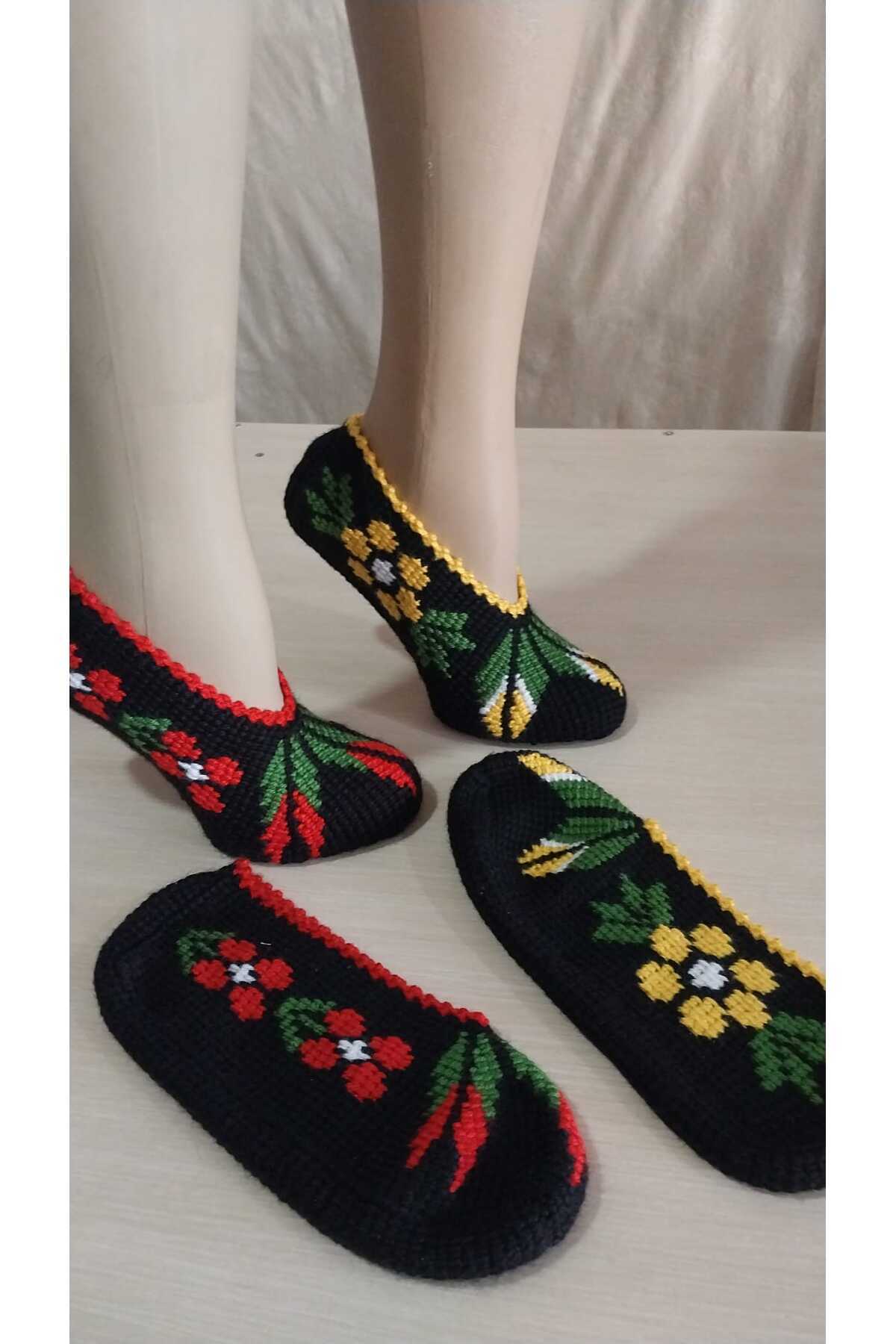 Papatyam-2 Pieces of Hand Knitted Dowry Tunisian Handmade Booties/Tunisian Handmade Booties/Handmade Booties/Knitted Booties/Tunisian/Handmade/Bundle 2