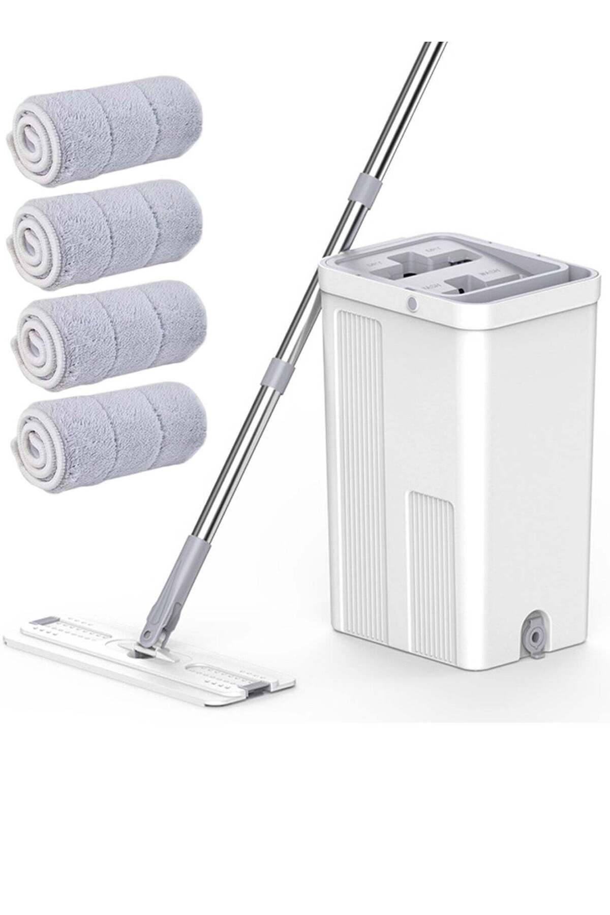 Generic-Qiccijoo Qiccijoo Mop and Bucket with Wringer Set,Hands Free Flat Floor Mop and Bucket Set for Home 1