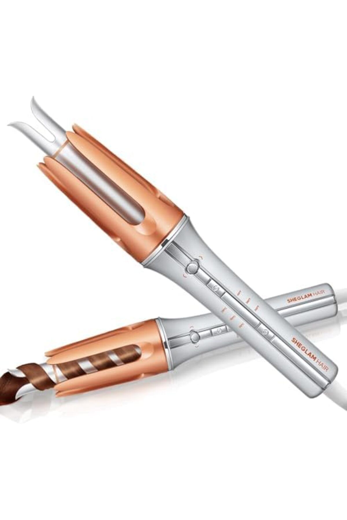 SHEGLAM-Automatic Curling Iron 1 inch with 3 Temperatures Fast Heating, 2-Way Rotation, Automatic Sh 2