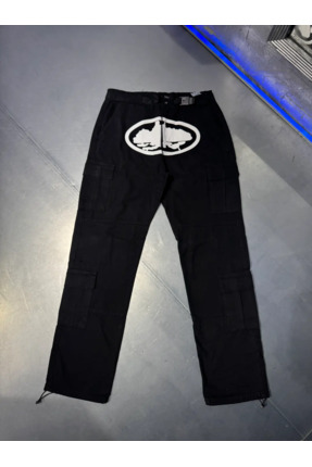 XPUPPETWEAR Crtz Beli Kermerli Kargo Siyah-BEYAZ