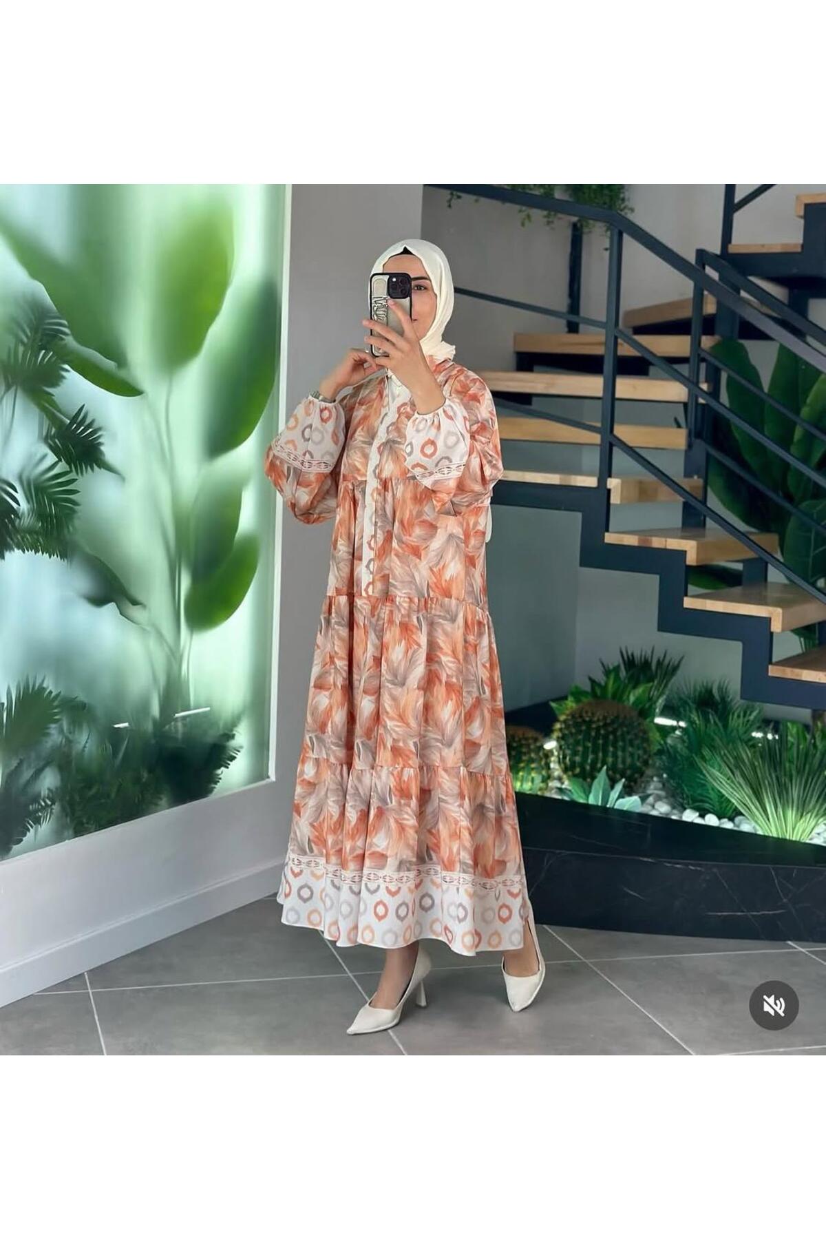 Sara Deluxe Sunset Breeze Kimono Elbise görsel 5