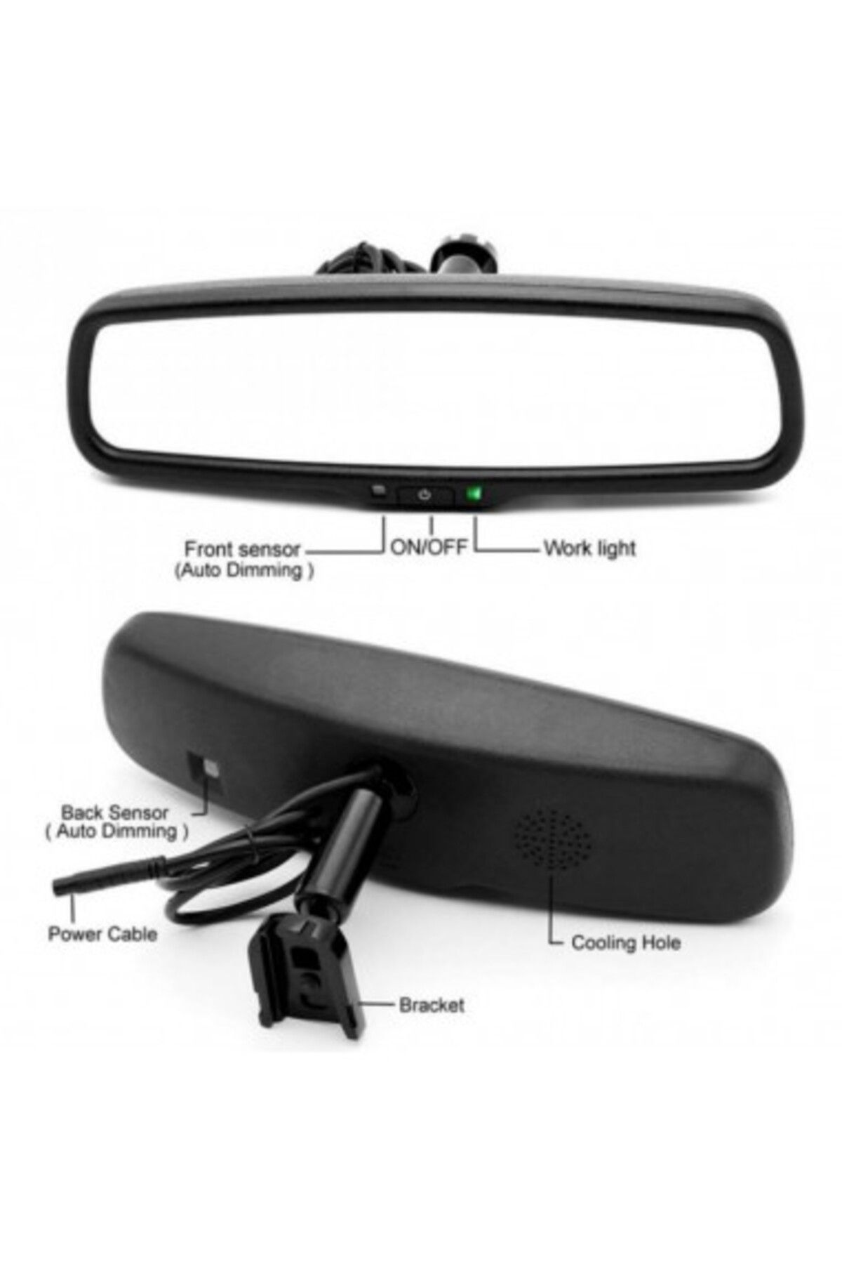 Xenon Bright-4.3″ LCD car display with Auto Dimming on the rearview mirror 5