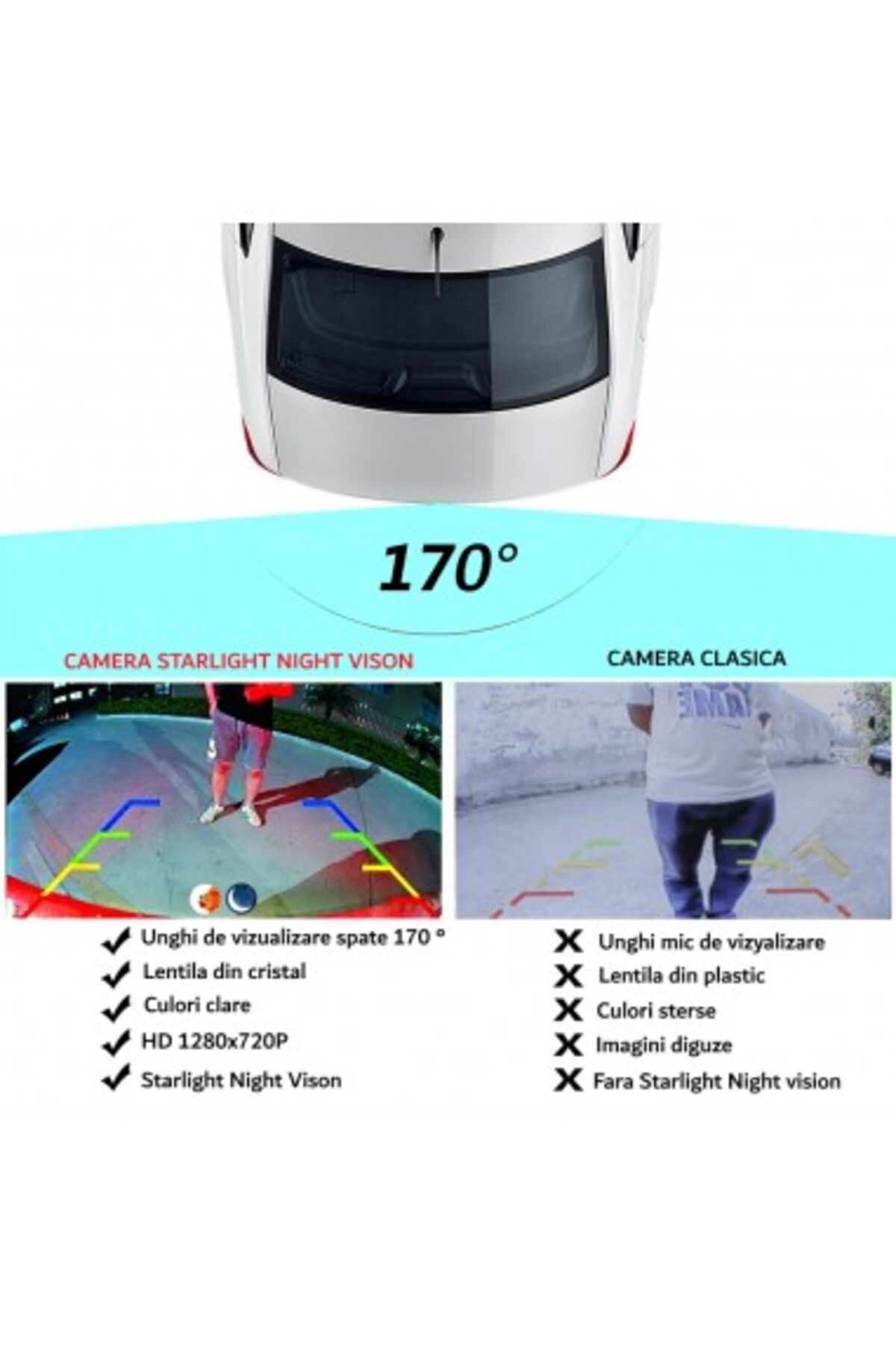 Audi-HD reversing camera with StarLight Night Vision for A3, A4, A6, Q7 7