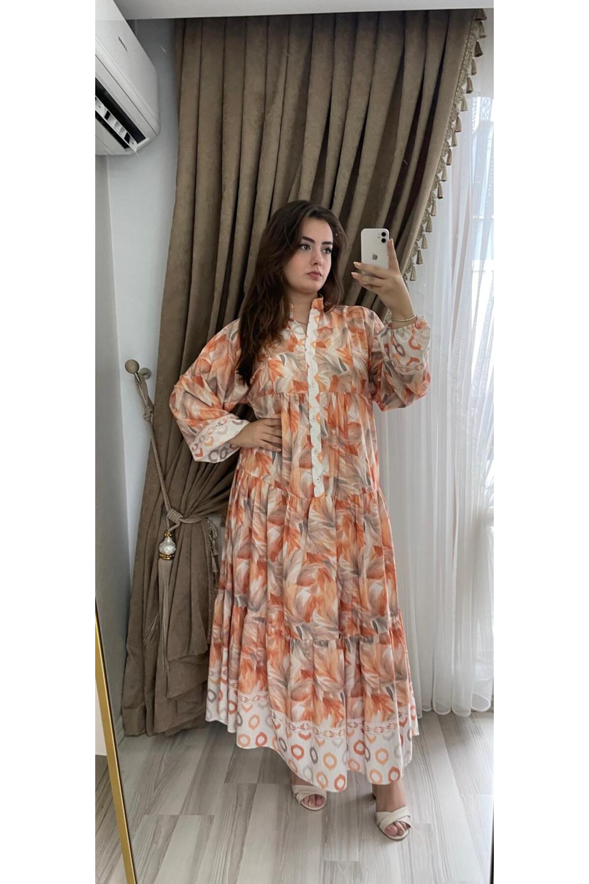 Sara Deluxe Sunset Breeze Kimono Elbise görsel 2
