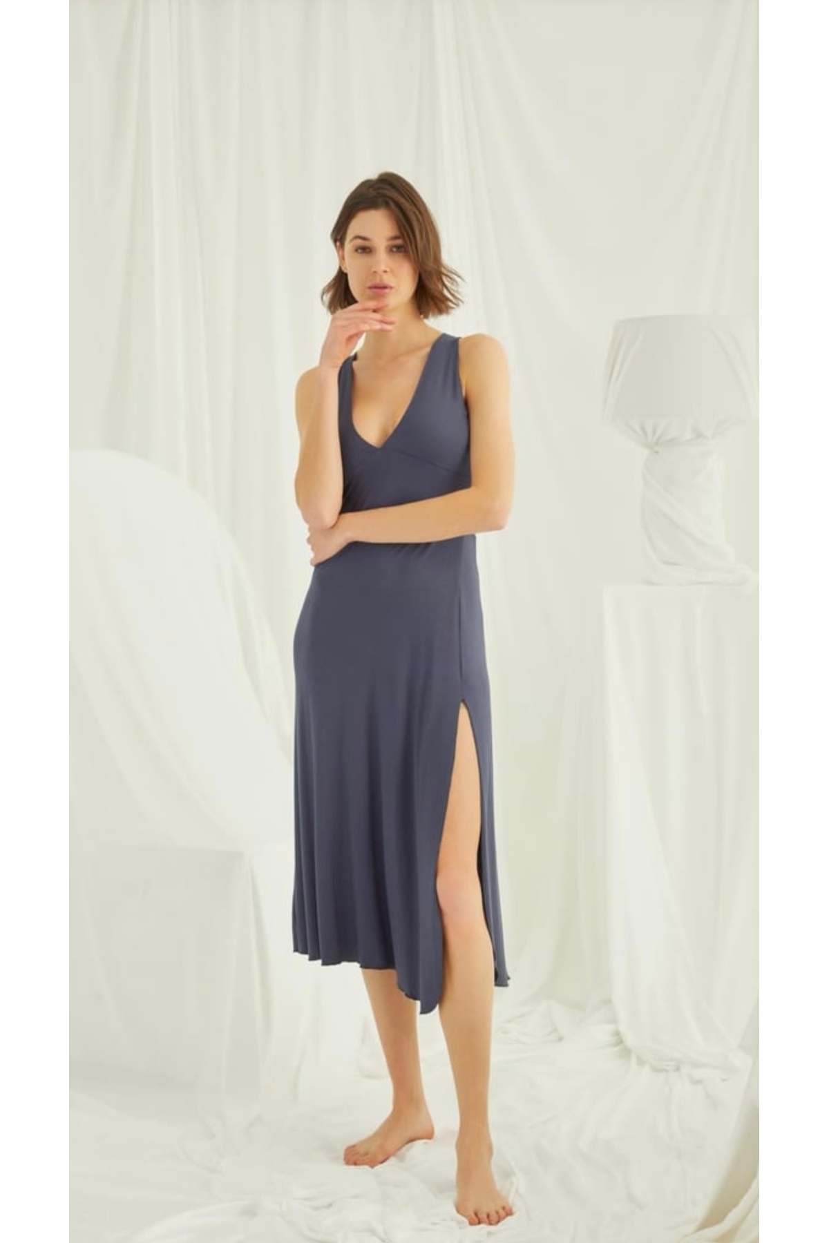 NightLove Monamise Sırt Detaylı Askılı Gecelik 18408