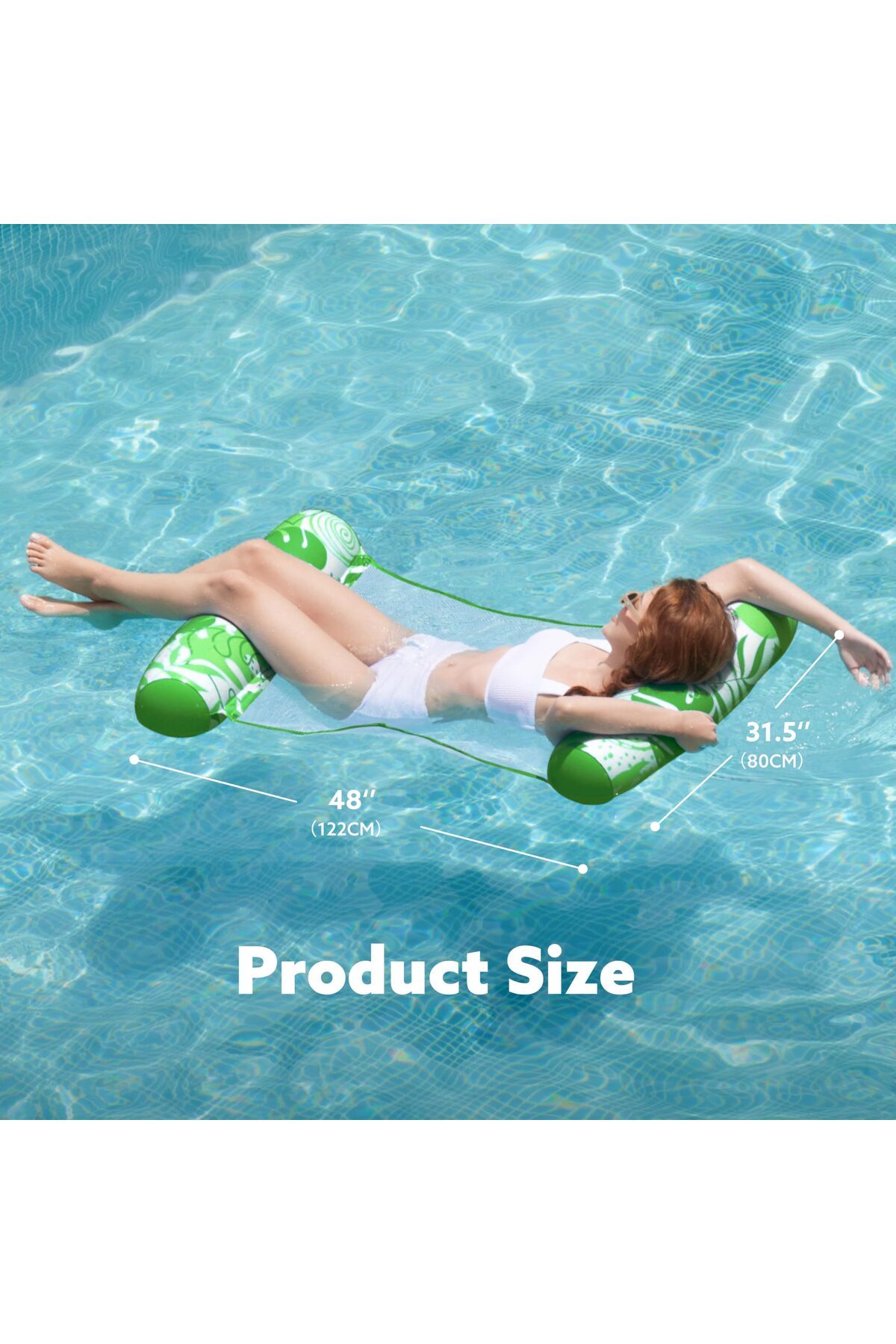 erorex-2 Packs Hammock Pool Floats Adults 4 1 Multi Purpose Inflatable Pool Floats Pvc Water Hammock 7