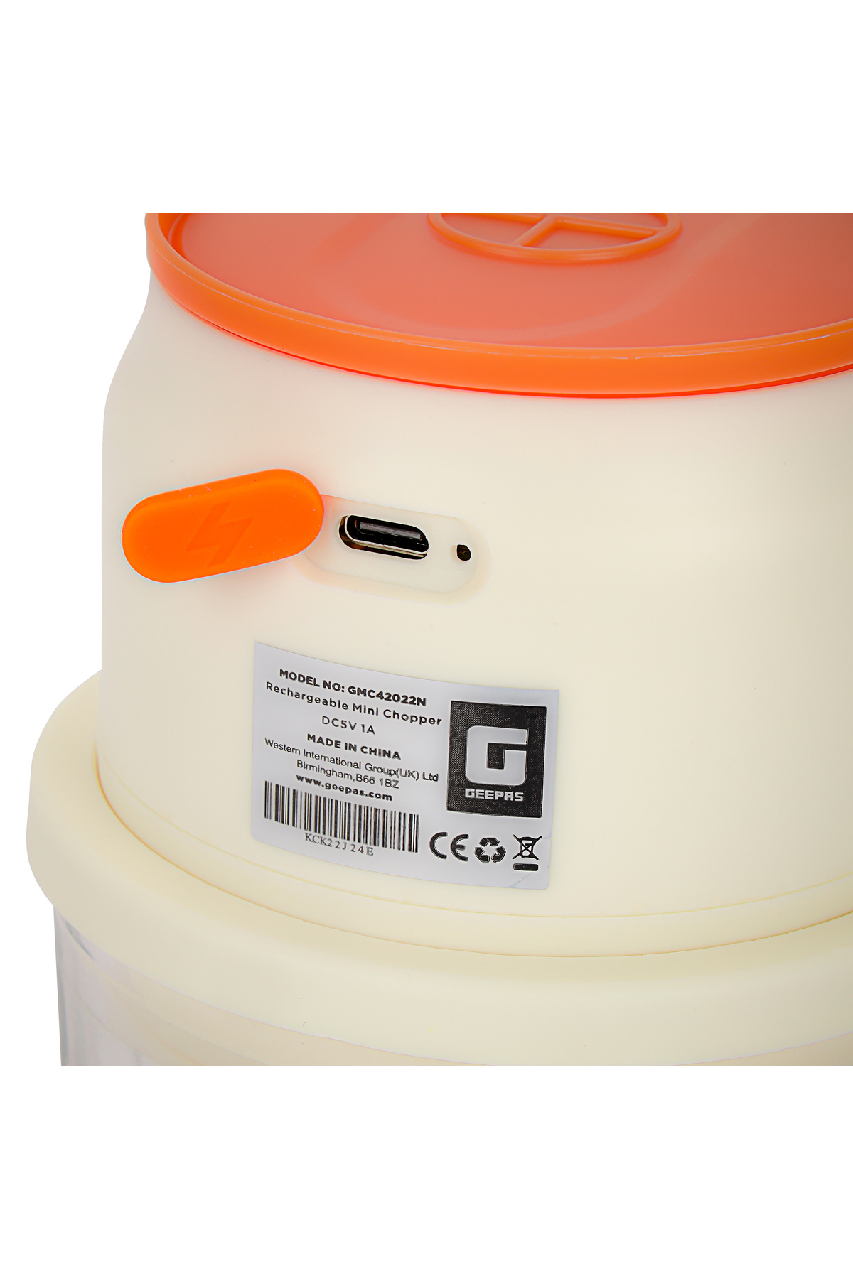 Geepas-Rechargeable Mini Chopper- GMC42022N/ Compact Multi-Purpose Chopping Machine 6