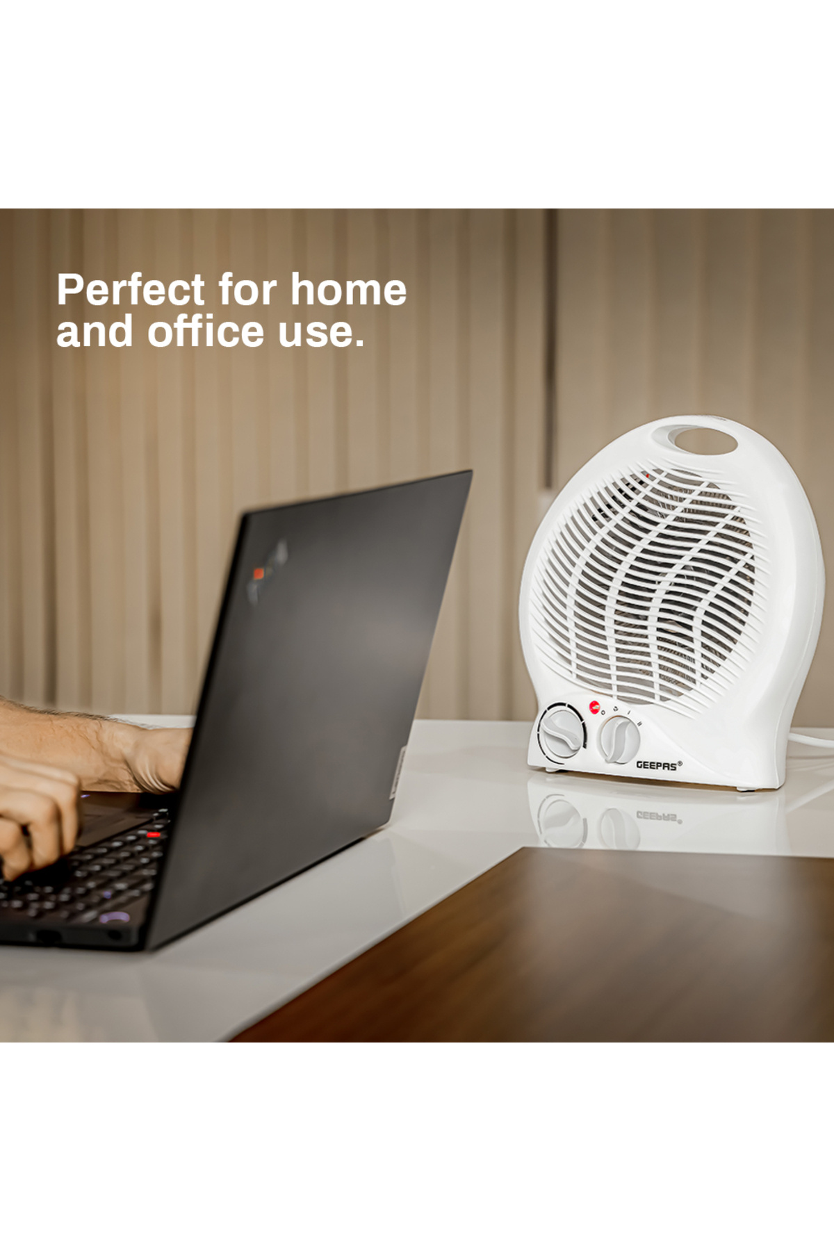 Geepas-Fan Heater- GFH9521| High Performance Fan with 3-Speed Controls and 2 Heating Power 6