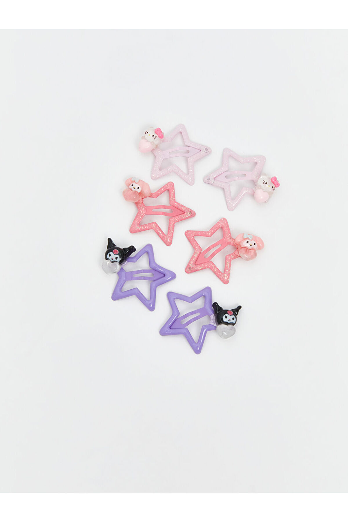 LC Waikiki-Sparkling Selections from Shining Store |   Hello Kitty Printed Girl's Buckle Set of 6 2