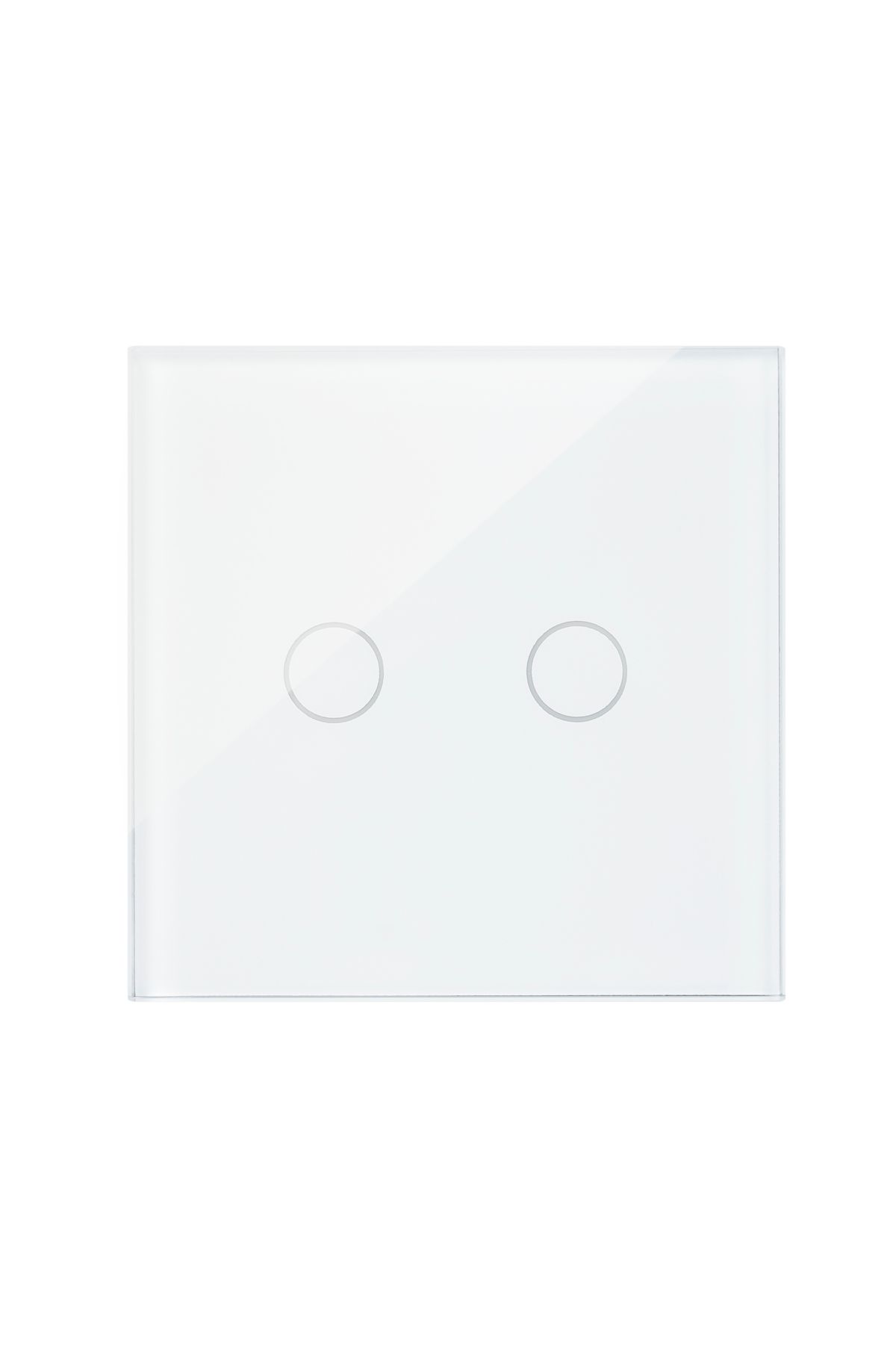 PNI-Double switch with touch SH602 600W made of glass, white with LED indicator 1