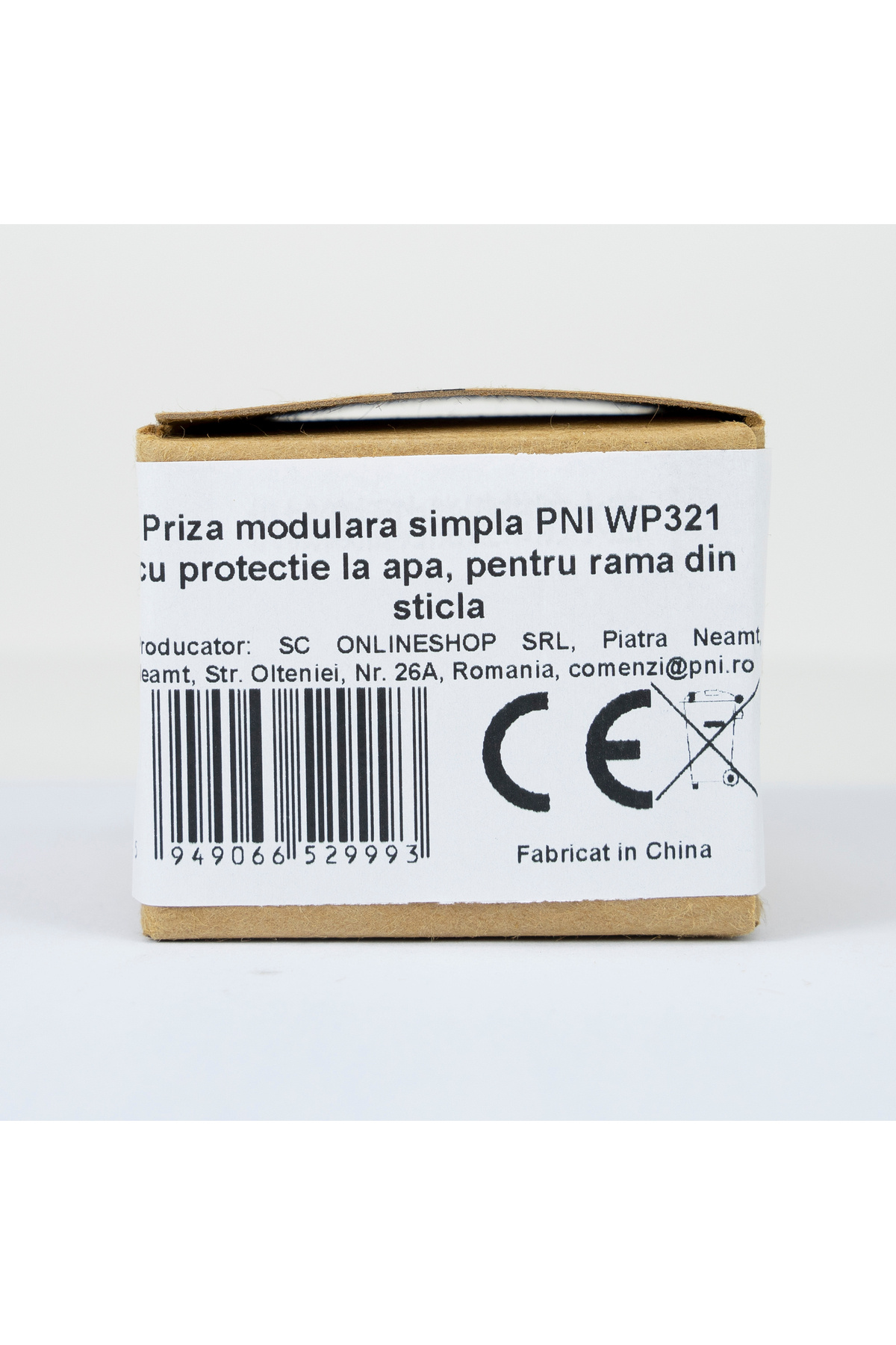 PNI-Single modular socket WP321 with water protection, for glass frame 6
