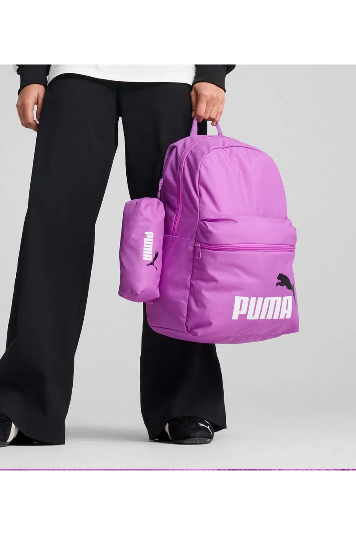 1_org_zoom ست Puma پوما کیف کولهپشتی مدرسه با جا خودکار هدیه بنفش 45x30x15 سانتی متر اورجینال - تصویر 1
