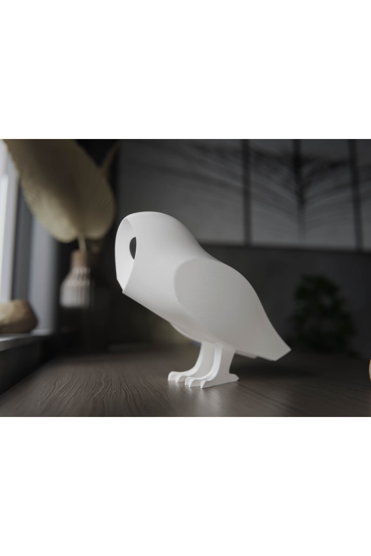 Figura del gufo del barbagianni - Figurina da collezione e decorativa stampata in 3D 15 cm