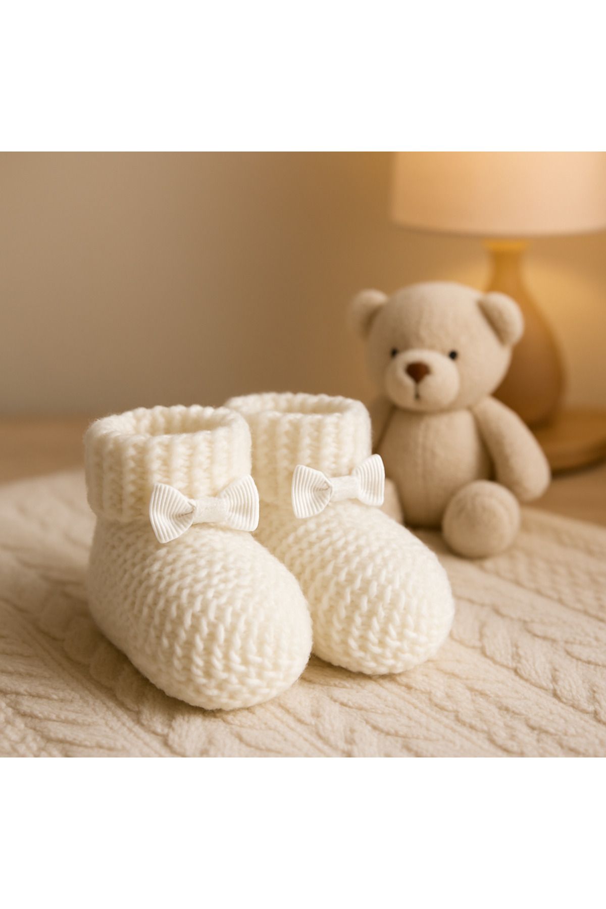 mini mia-Soft Knitted Baby Booties - Warm and Cute 1