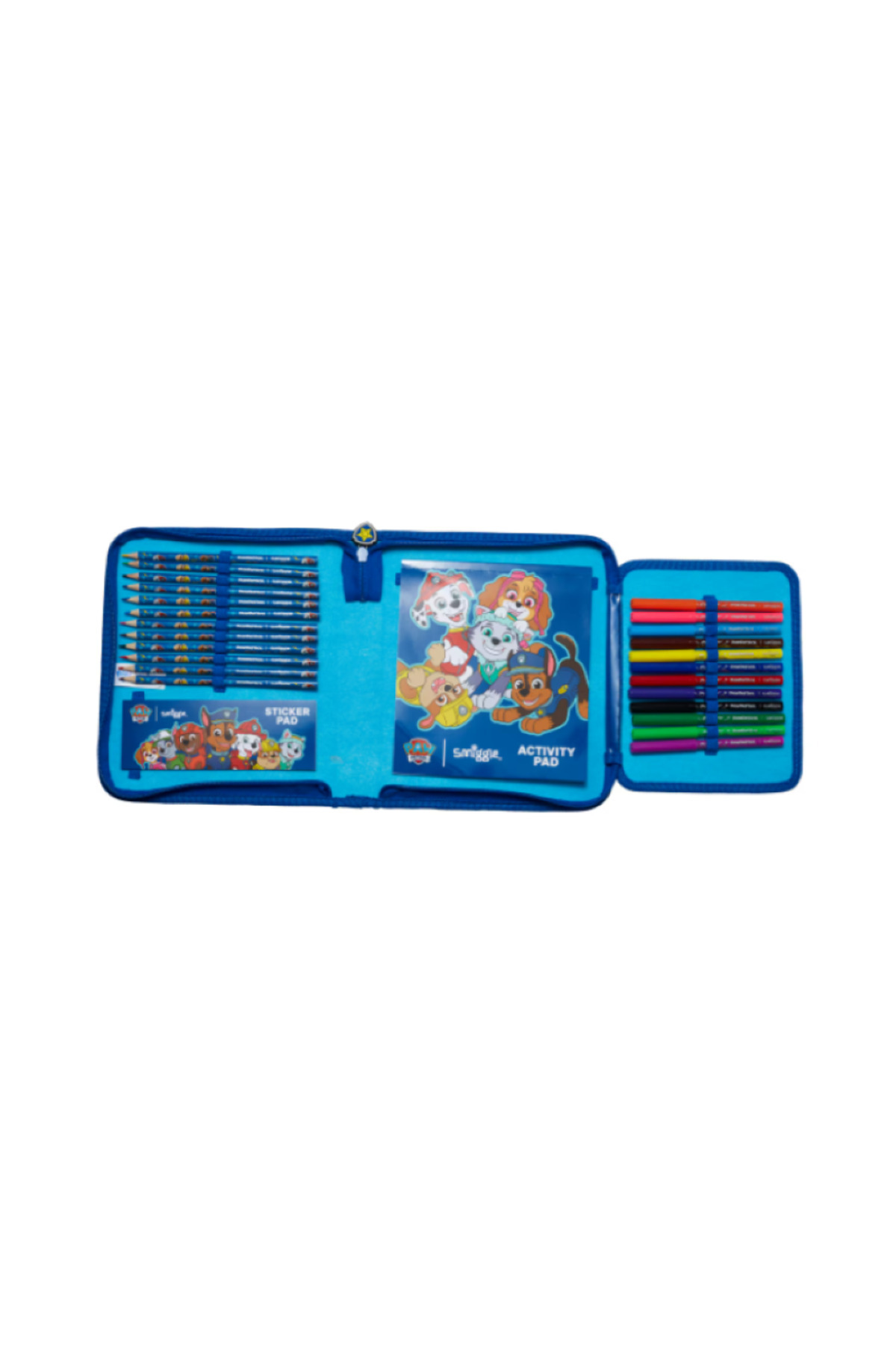 SMIGGLE-Paw Patrol Pattern Plush Filled Inside Zip It Pen Case 3