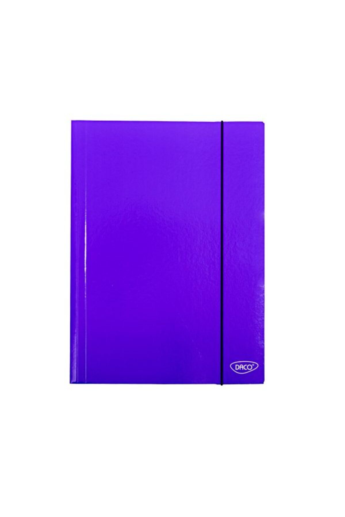 daço-Laminated Cardboard Folder, Color Purple, Material Cardboard, Elastic Closure 1