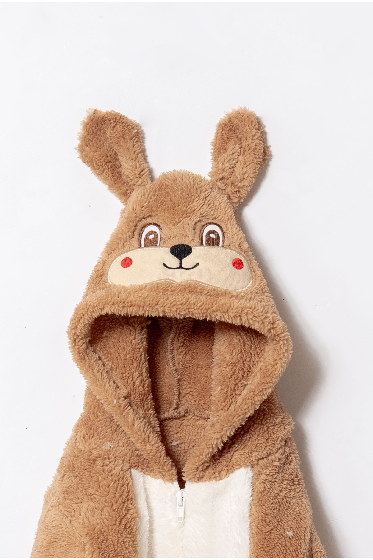 Chicsy Baby Kışlık Tatlı Tavşan Kulaklı Kapüşonlu Welsoft Fermuarlı Bebek Tulum fotoğrafı 4 (önizleme)