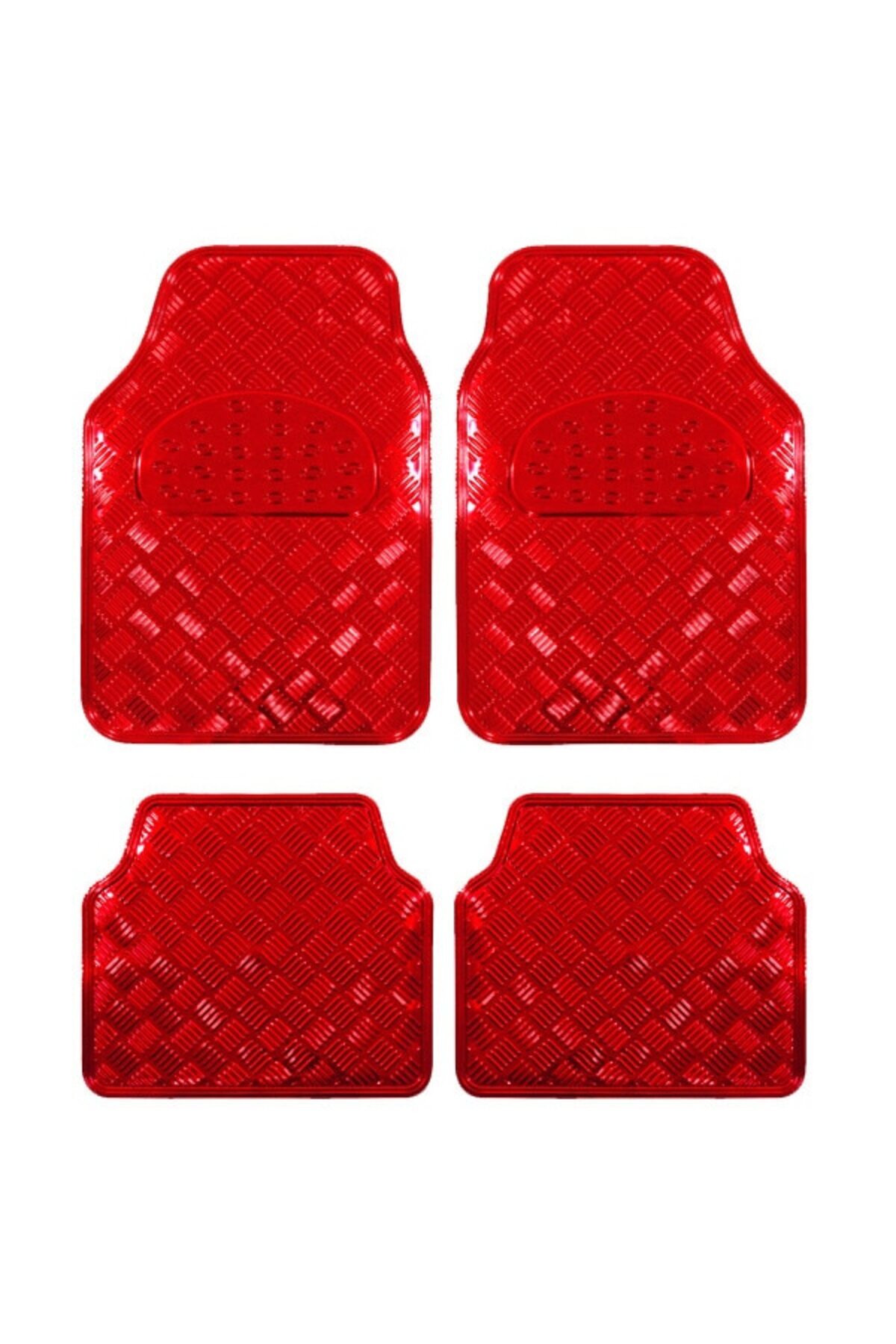 Avex-Set 4 Auto Mats, Universal, Diamond Model, Chrome Red Color 4