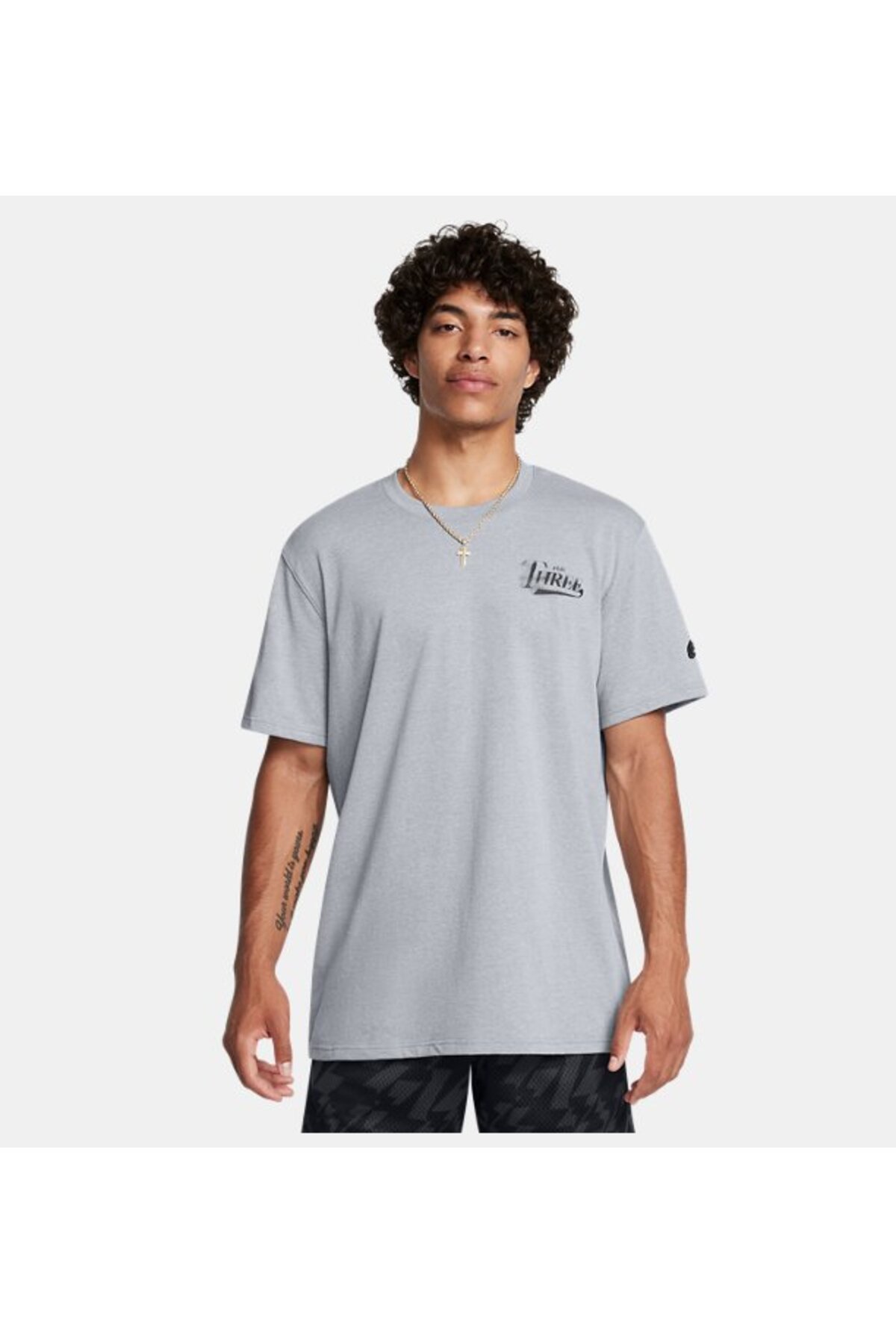 آندر آرمور تی شرت مردانه UA Curry HW Verbiage 2 کد 1387110-035