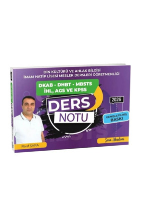 Şara Akademi Şara Akademi 2026 ÖABT DHBT MBSTS Din Kültürü ve Ahlak Bilgisi D...