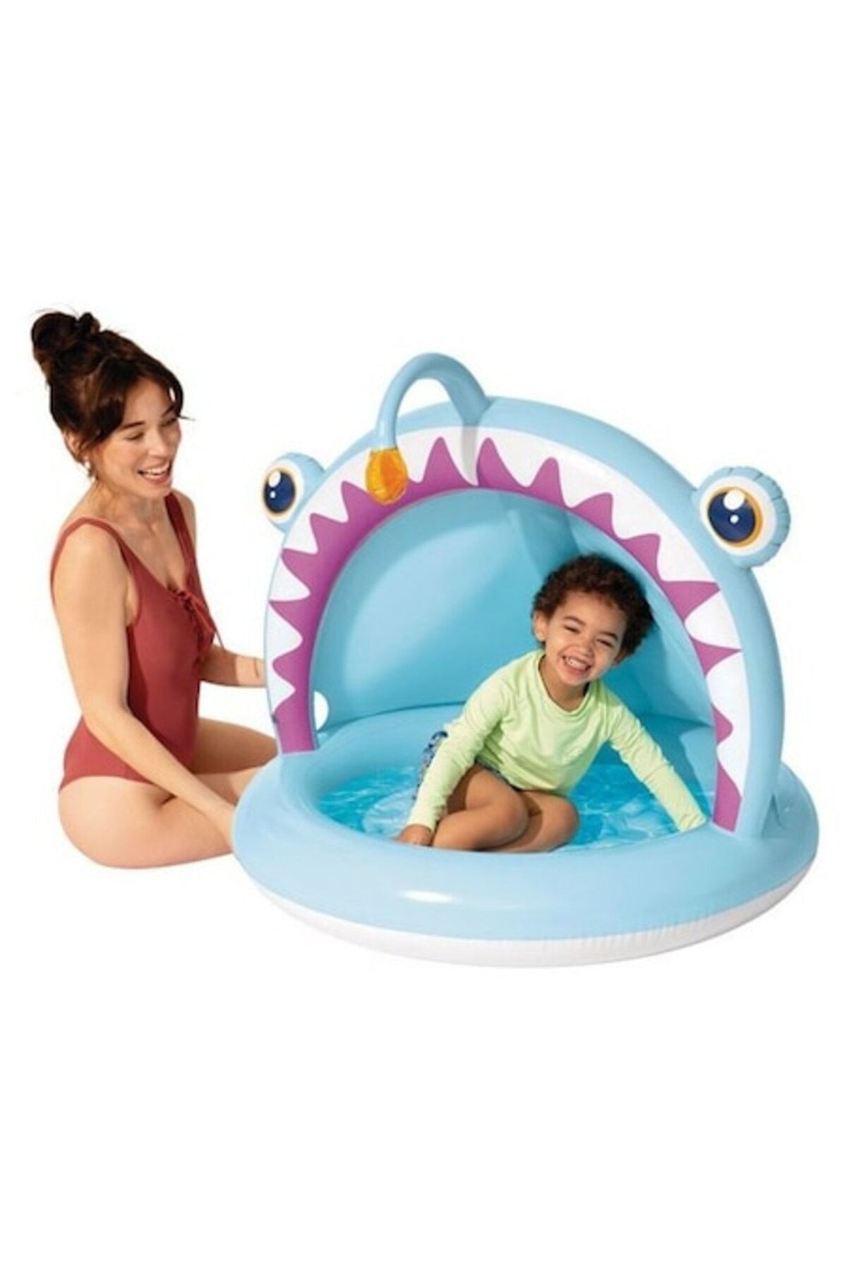 Intex-Inflatable children's pool with canopy „Fish” - Intex, patch included 1