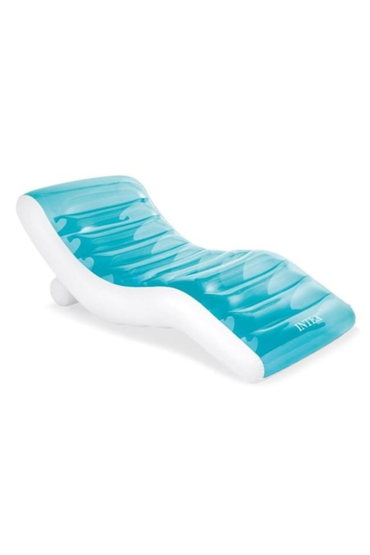 Intex-Inflatable Mattress with Backrest, 191 x 99 cm, for Pool or Sea, Blue Model 1