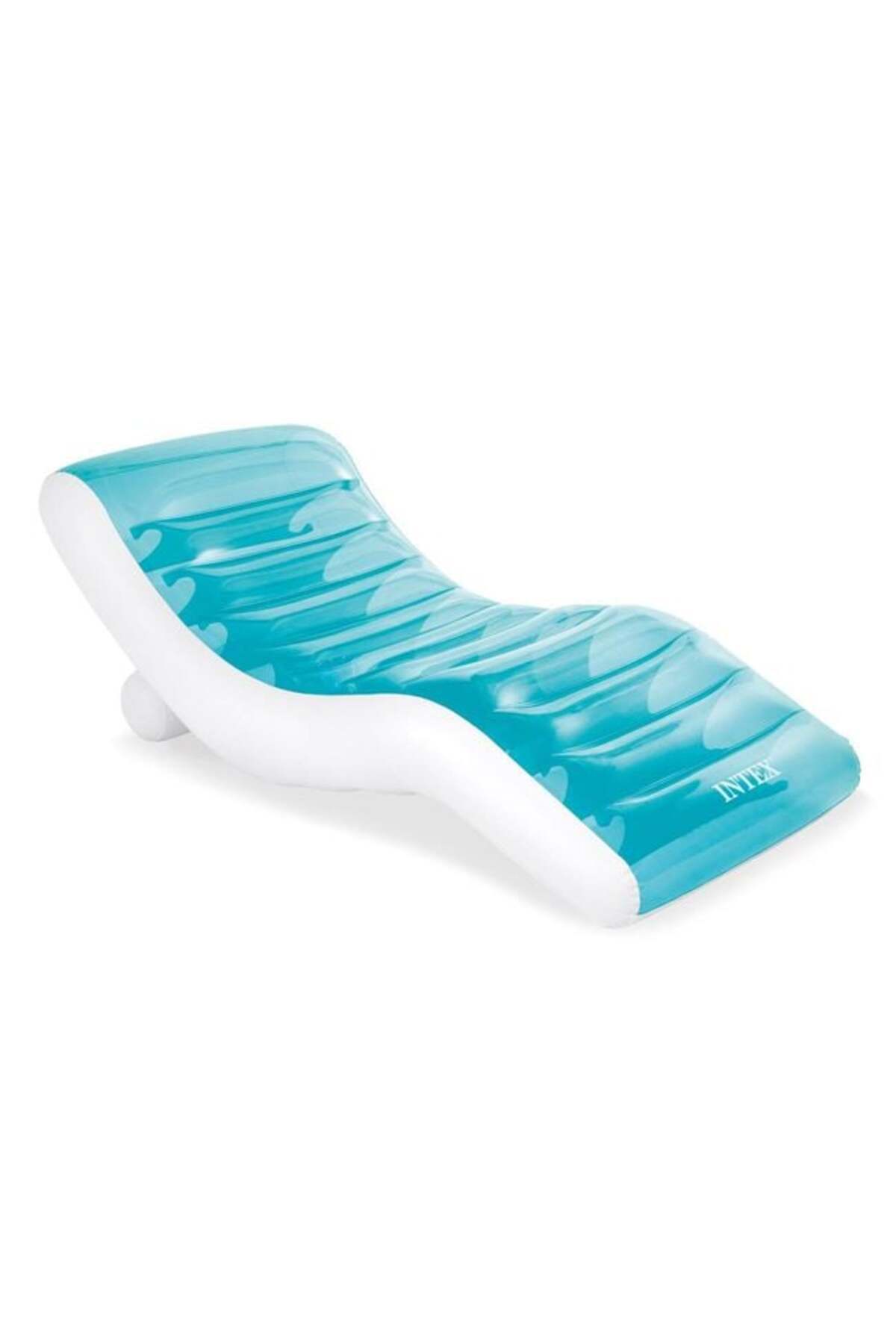 Intex-Inflatable Mattress with Backrest, 191 x 99 cm, for Pool or Sea, Blue Model 5