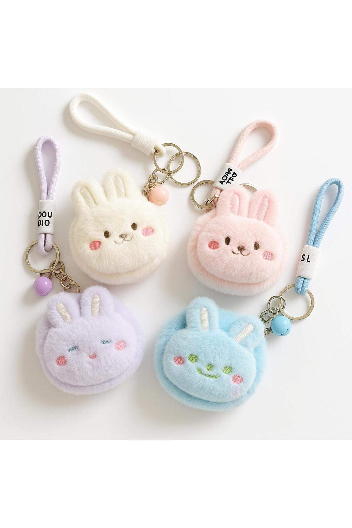 Tatlı Sebep-Plush Rabbit Character Keychain – with Mirror Detail 1