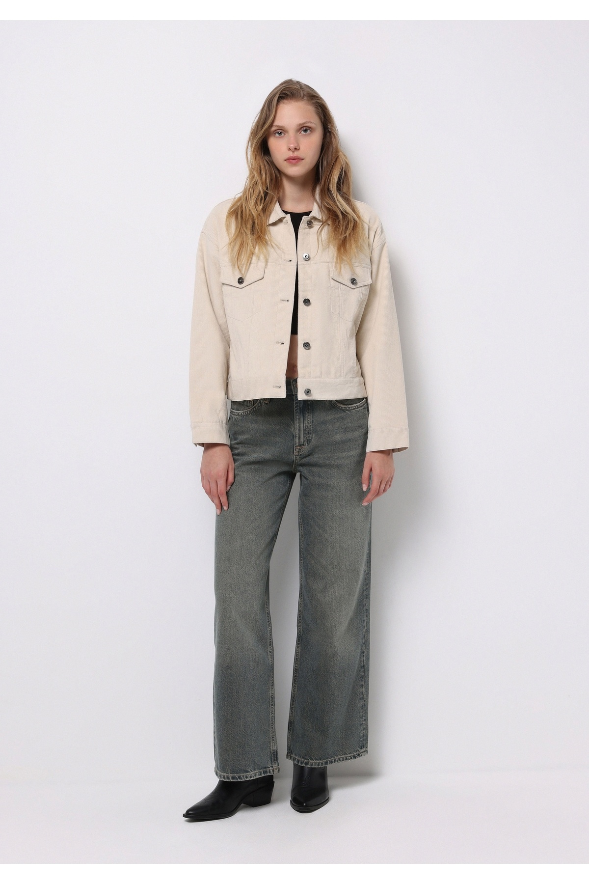 Colin's-Regular Fit Women's Ecru Jacket 3
