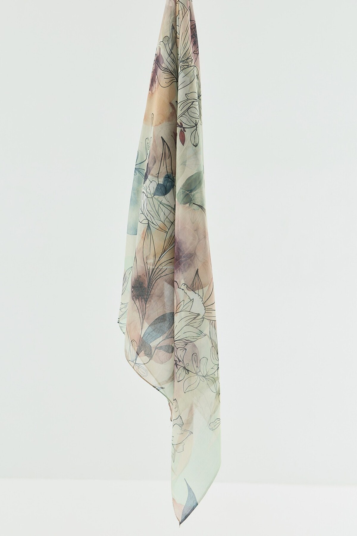 Modakaşmir-Lily Pattern Moon Shawl 4