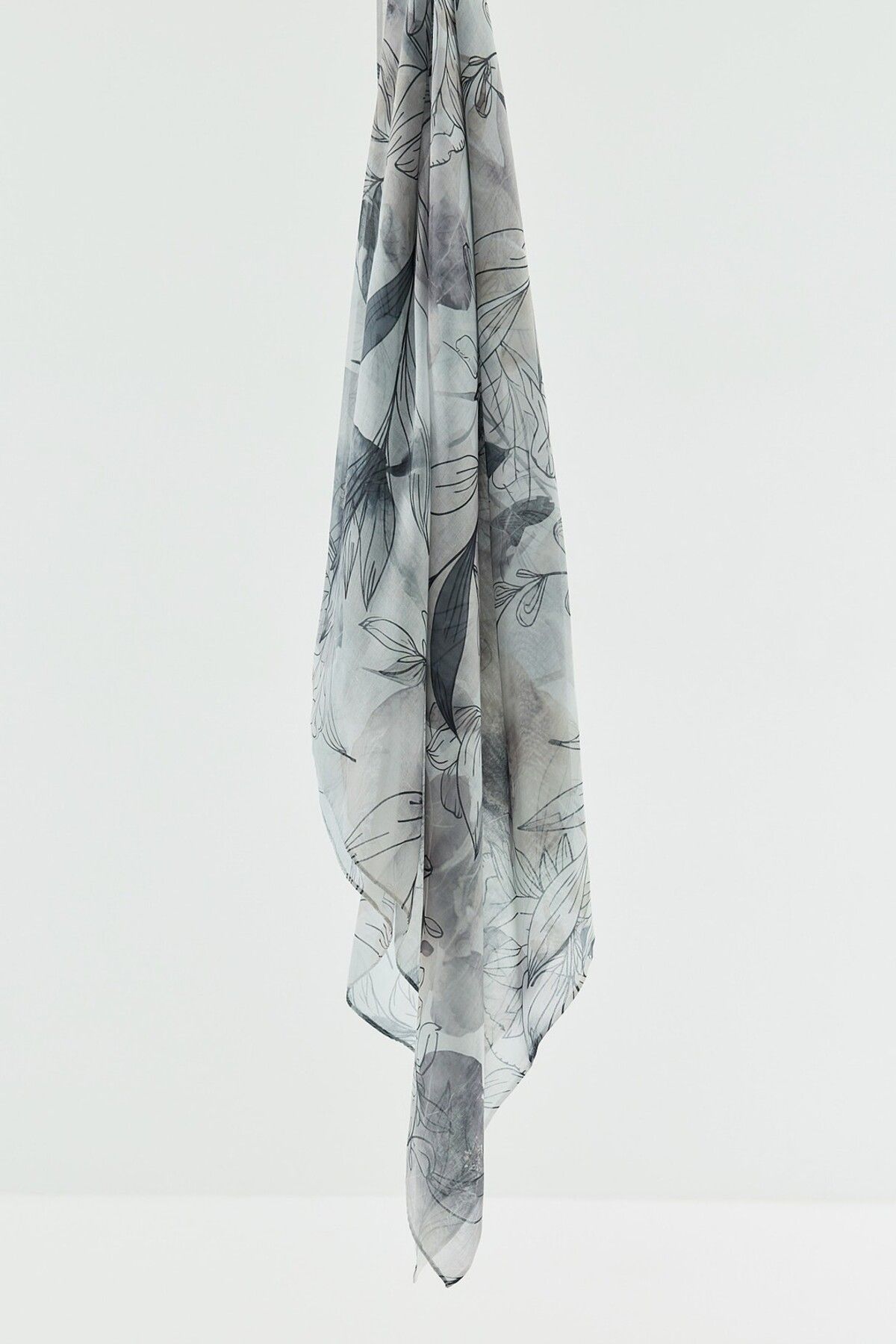 Modakaşmir-Lily Pattern Moon Shawl 4