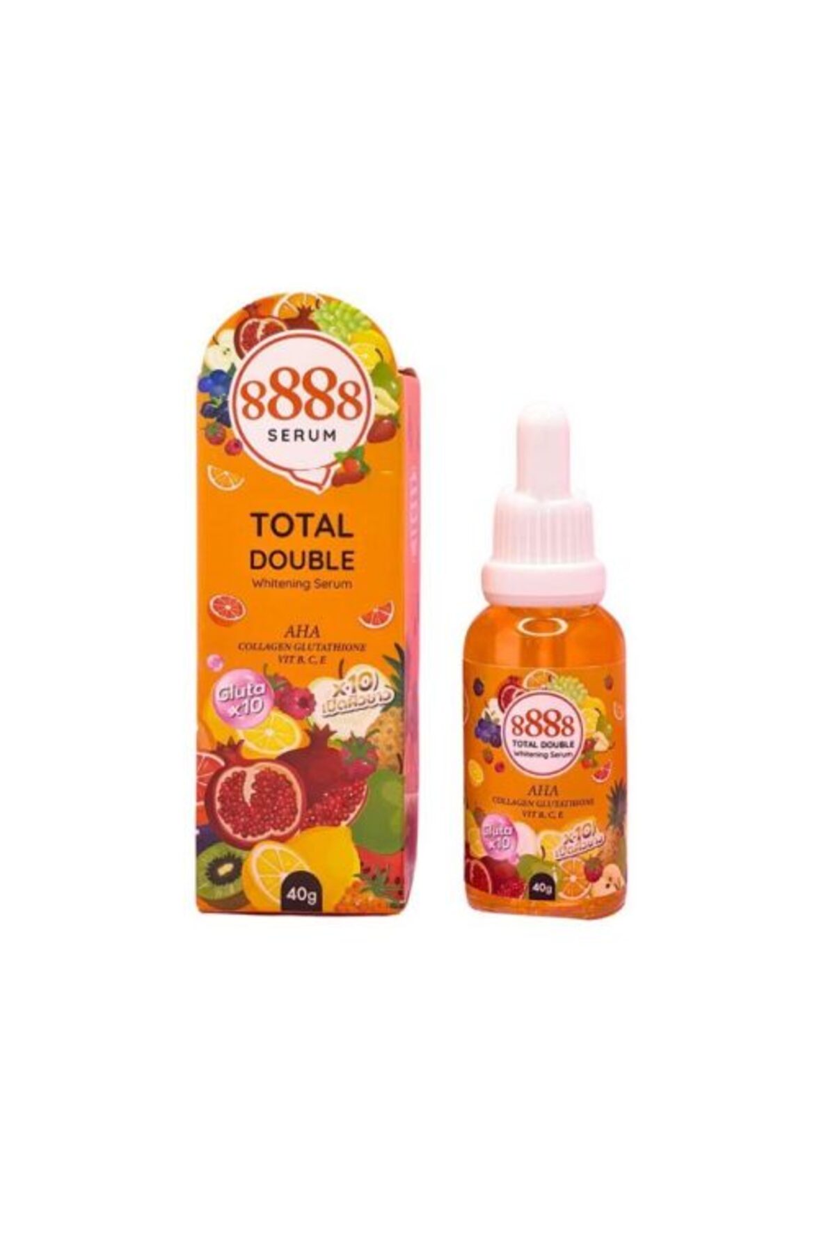 888 TOTAL WHITE 8888 Total Double Whitening Serum AHA Collagen Glutathione  Vit B, C, E Gluta x 10- Trendyol