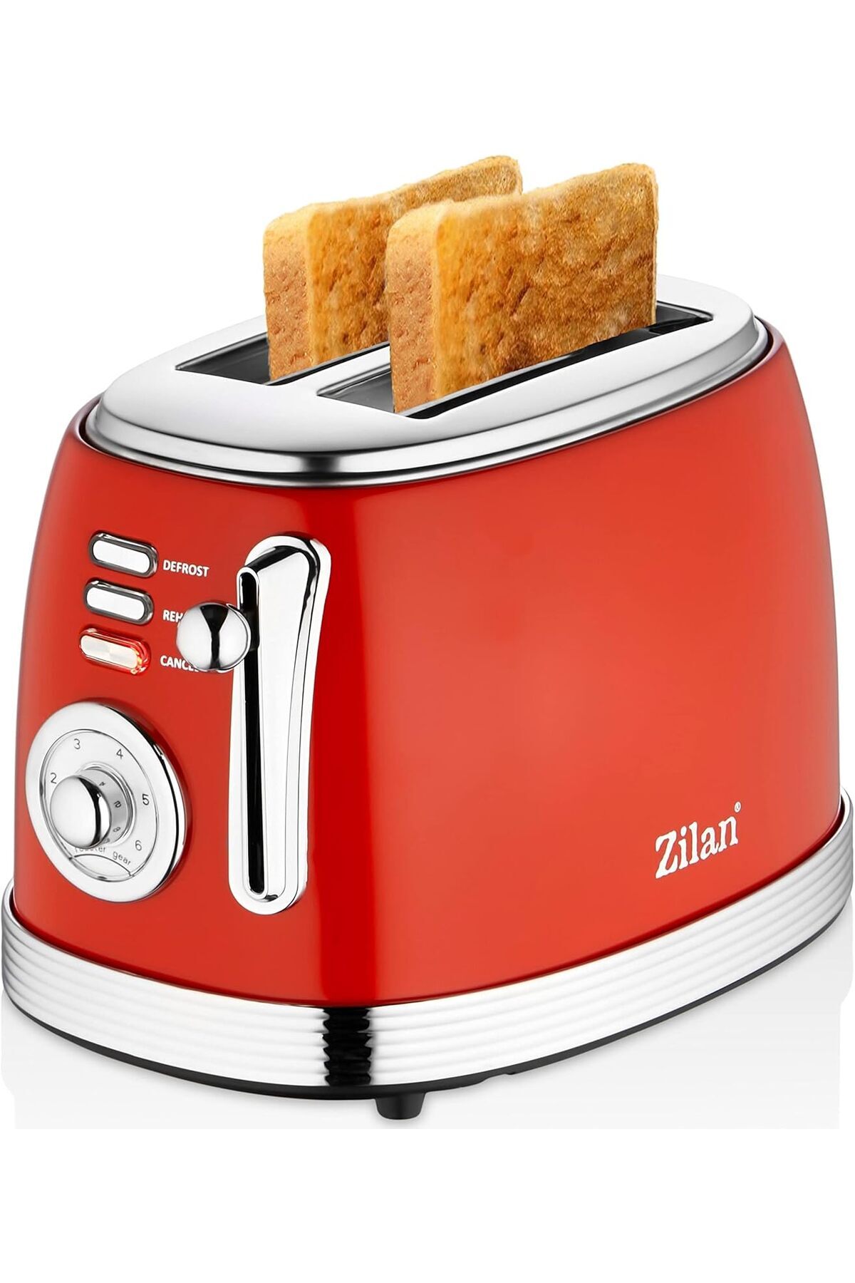 STOREMAX modazone 60'lı yılların retro ekmek kızartma makinesi 2 dilim paslanmaz çelik | çift yuvalı ekmek kı