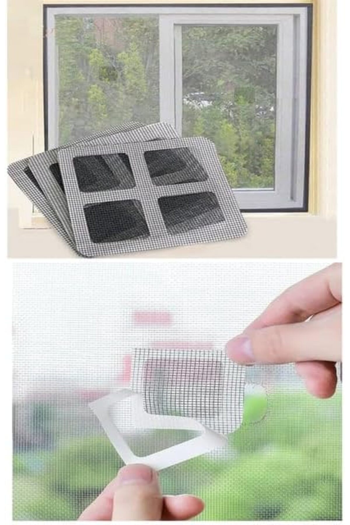 STOREMAX Outlet 10 Adet Yapışkanlı Kesilerek Kullanılabilir Yırtık Kapı-Pencere Sinekliği Onarım Tamir Bandı