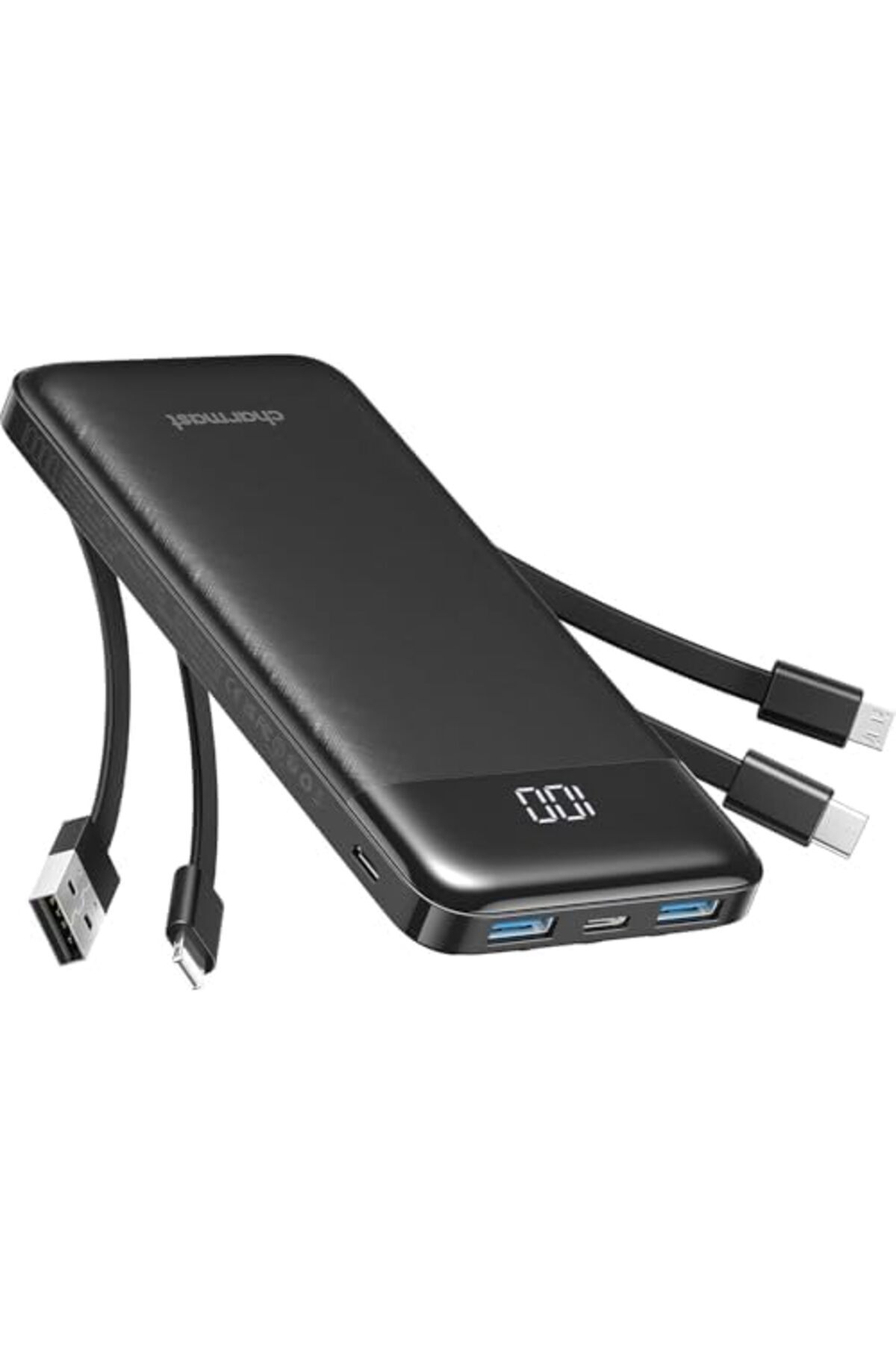 Charmast-Power Bank with Built-in Cable, 10000mAh USB C Battery Pack with LED Display 2