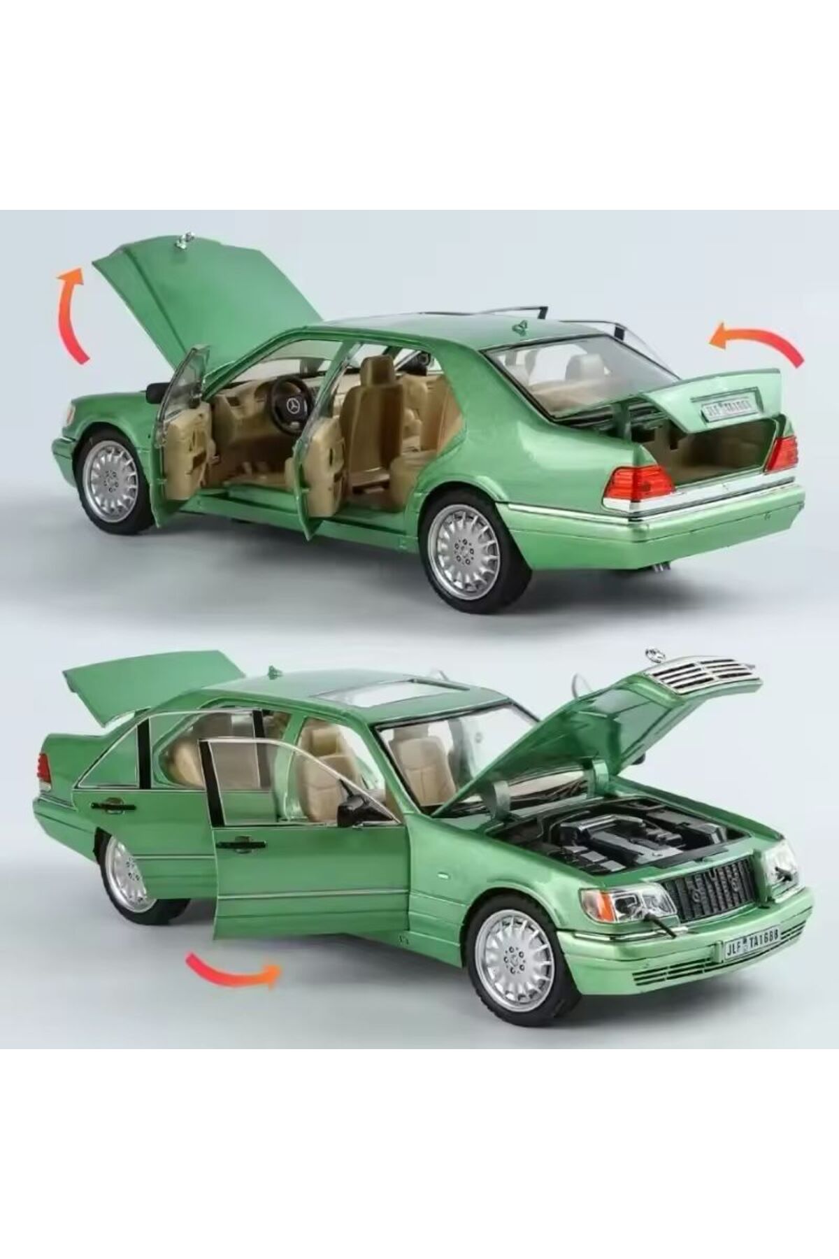 scntoys Mercedes Benz W140 S320L Diecast Model Araba Açılan