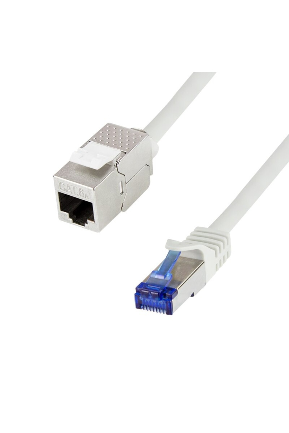 LogiLink-Patch cord S/FTP Cat6a, extension, LSZH, copper, 15 m, gray, AWG26, double shielded 1