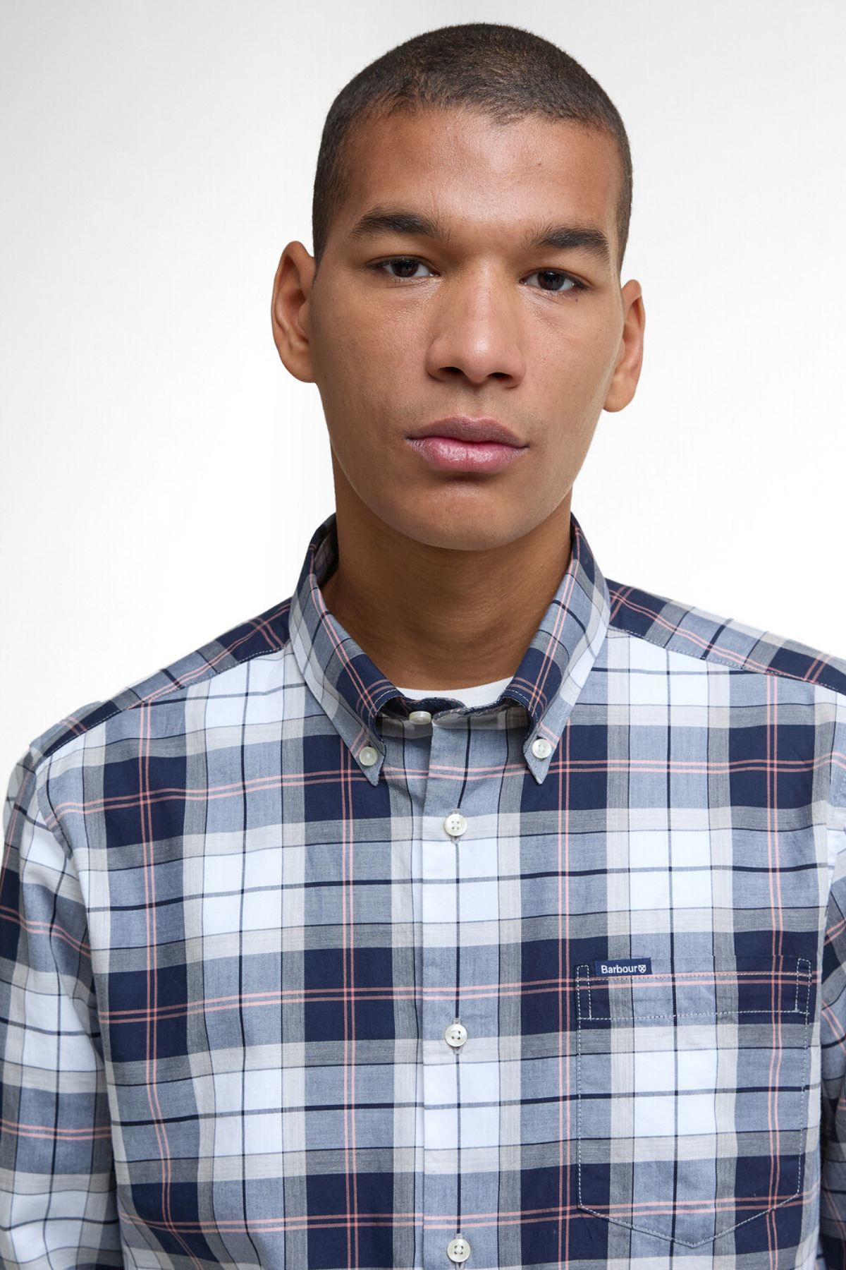 پیراهن مردانه طرح دار آستین بلند | باربور Barbour MSH4982-TN42 RT - تصویر 5