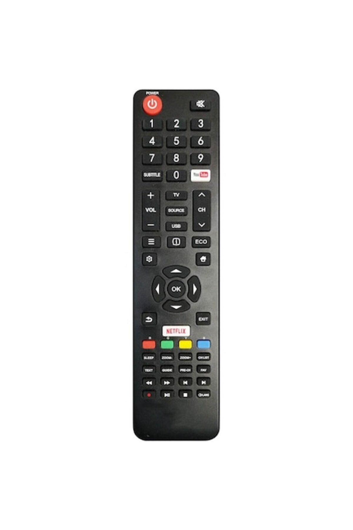 CanTech-Remote Control for Led Vortex LEDV-32TD1200S, Black with Original Remote Functions 1